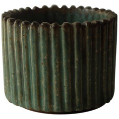 Arne Bang para Royal Copenhagen, Cuenco acanalado de gres cerámico "Model 198", años 40