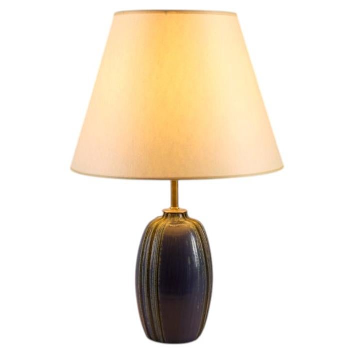 Arne Bang, Glazed Ceramic Lamp, Denmark, 1930s For Sale