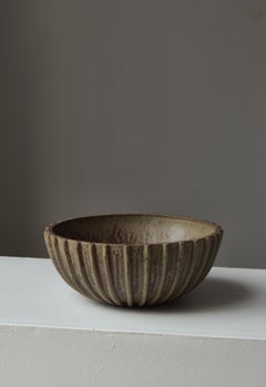 Arne Bang Large Art Deco Stoneware Bowl no. 189, Own Studio, 1930s, Denmark