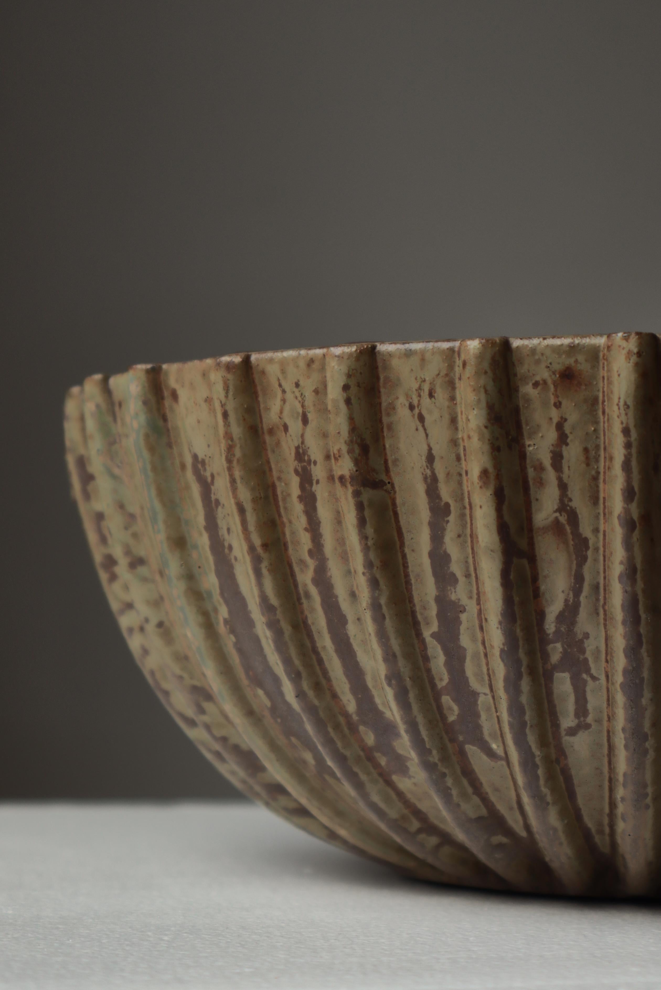 Arne Bang Large Art Deco Stoneware Bowl no. 189, Own Studio, 1930s, Denmark For Sale 2