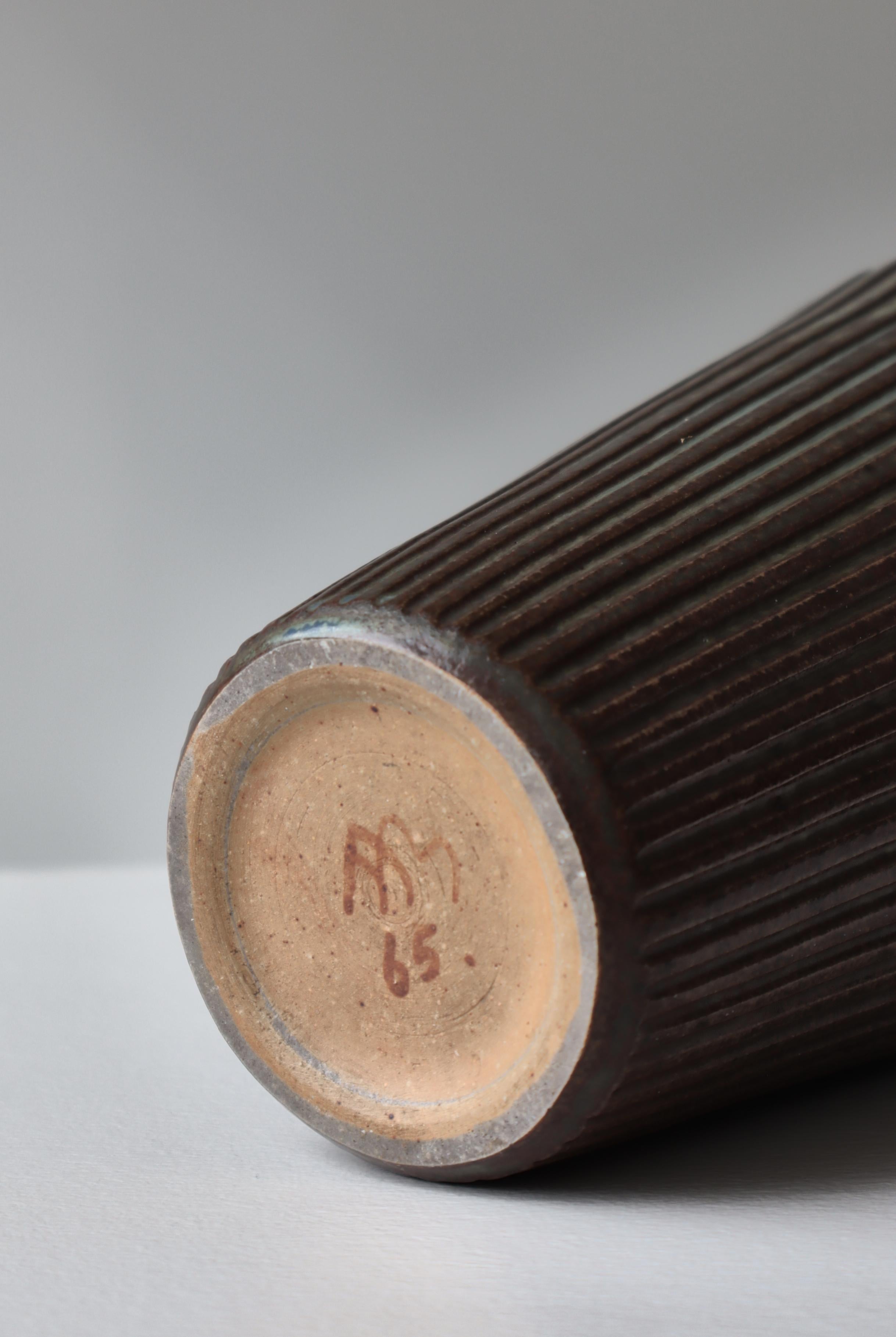 Vaso grande in gres Art Deco Modello 65 di Arne Bang, anni '30 in vendita 4