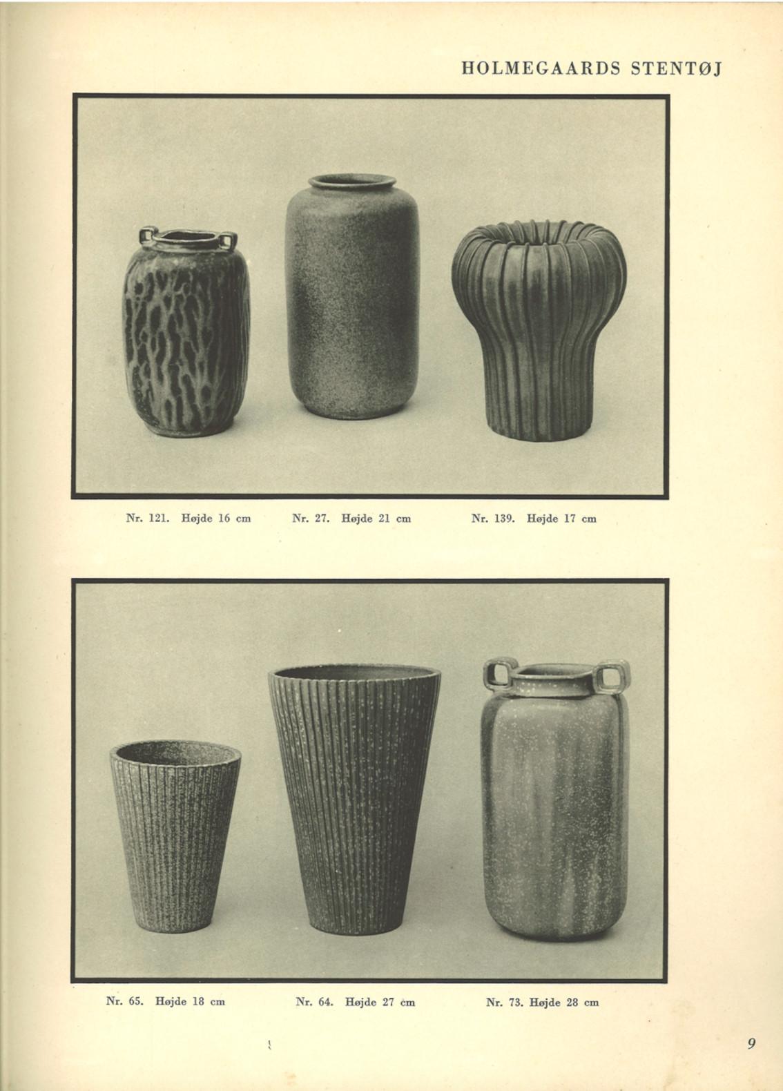 Vaso grande in gres Art Deco Modello 65 di Arne Bang, anni '30 in vendita 6