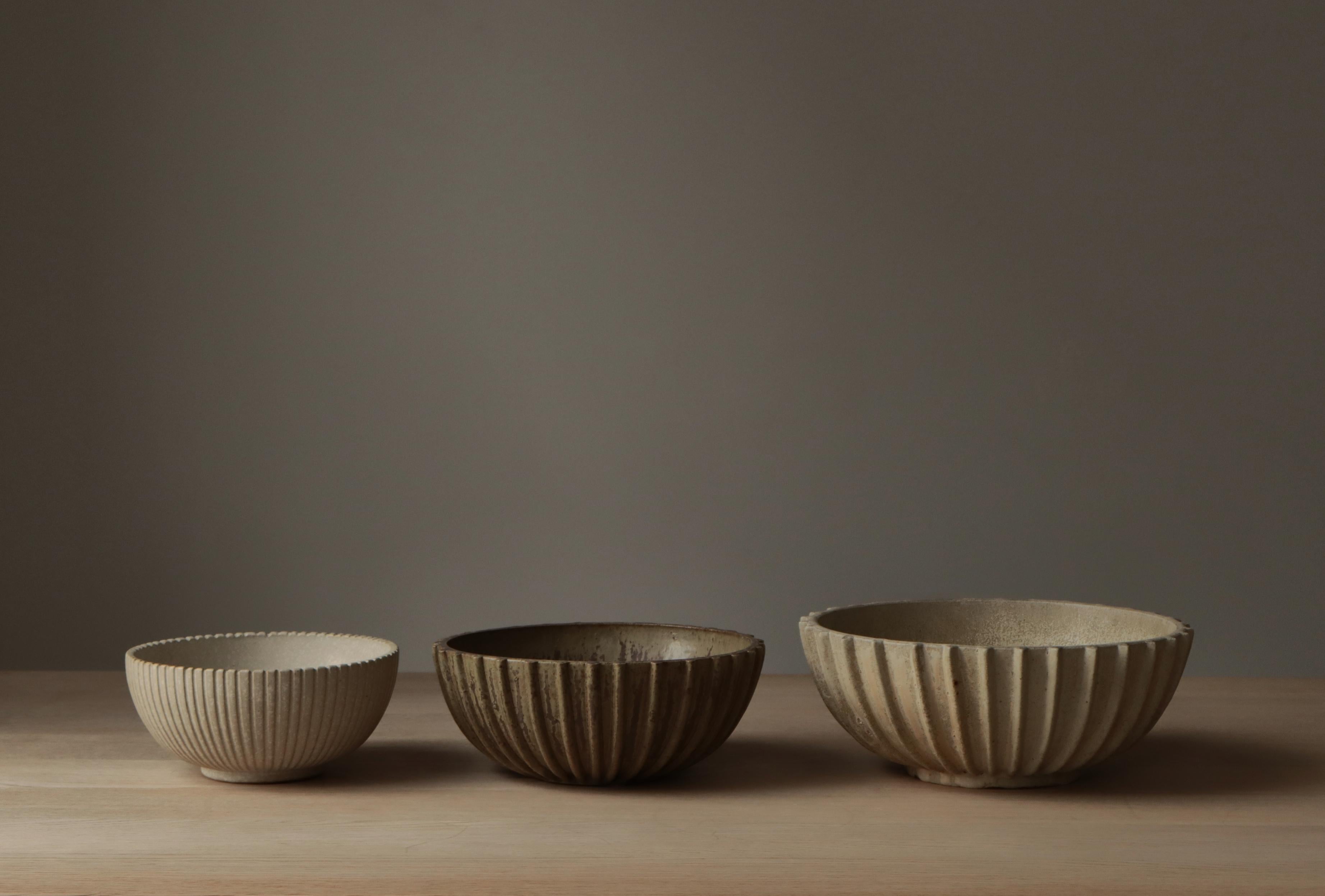 Arne Bang XLarge Unique Glazed Stoneware Bowl no. 114 Own Studio, 1930s, Denmark in vendita 7