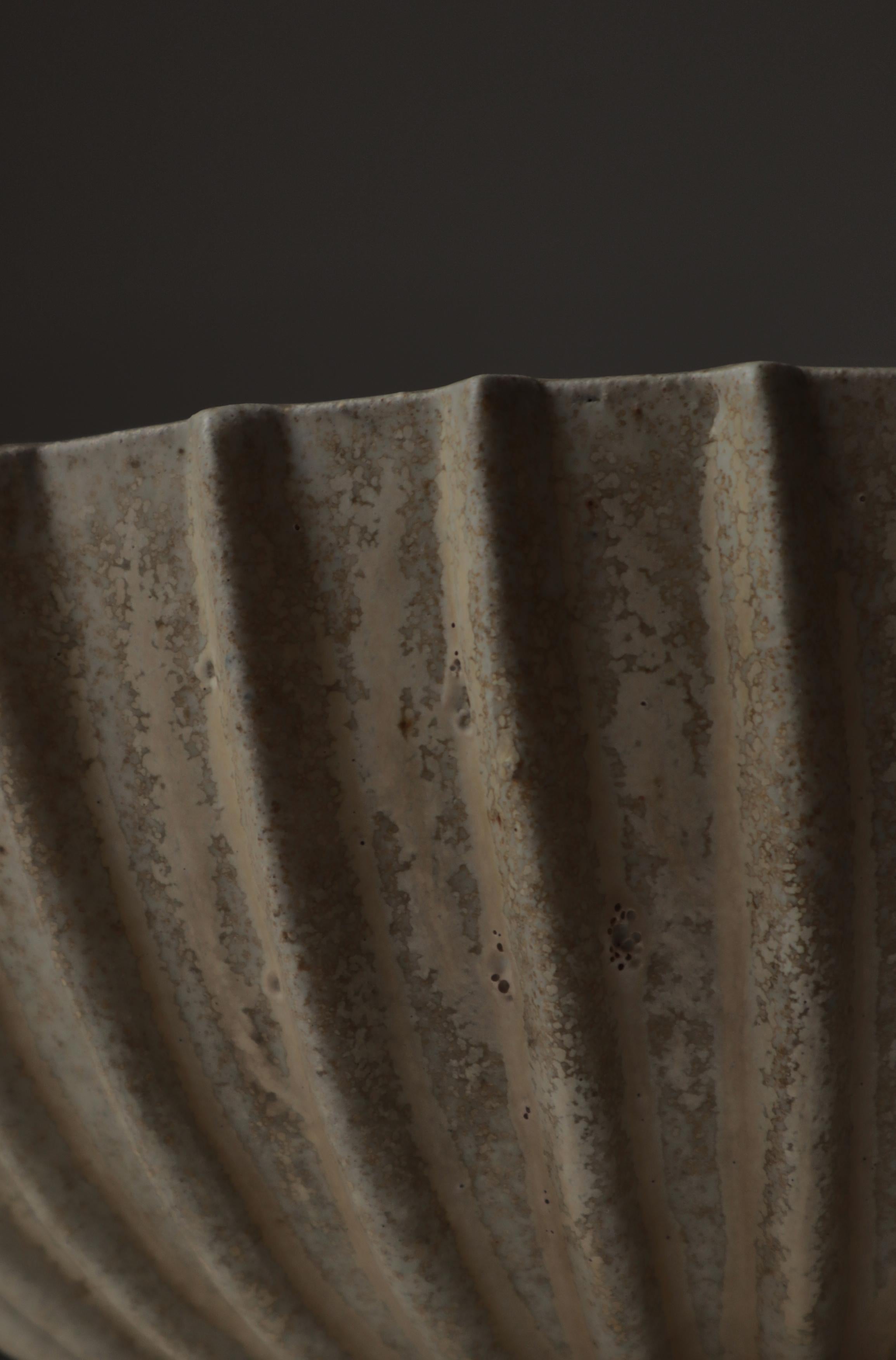 Metà XX secolo Arne Bang XLarge Unique Glazed Stoneware Bowl no. 114 Own Studio, 1930s, Denmark in vendita