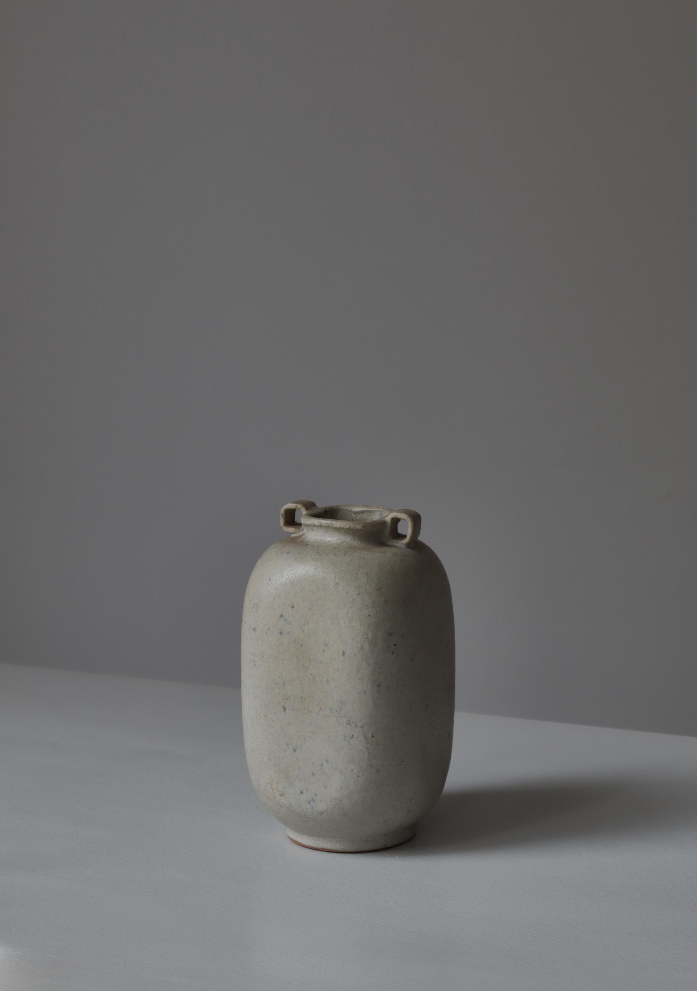 Smaltato Vaso in gres Art Deco di Arne Bang Light Modello n. 121, anni '30 in vendita