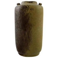 Arne Bang, Pottery Vase, Beautiful Glaze in Earth Tones