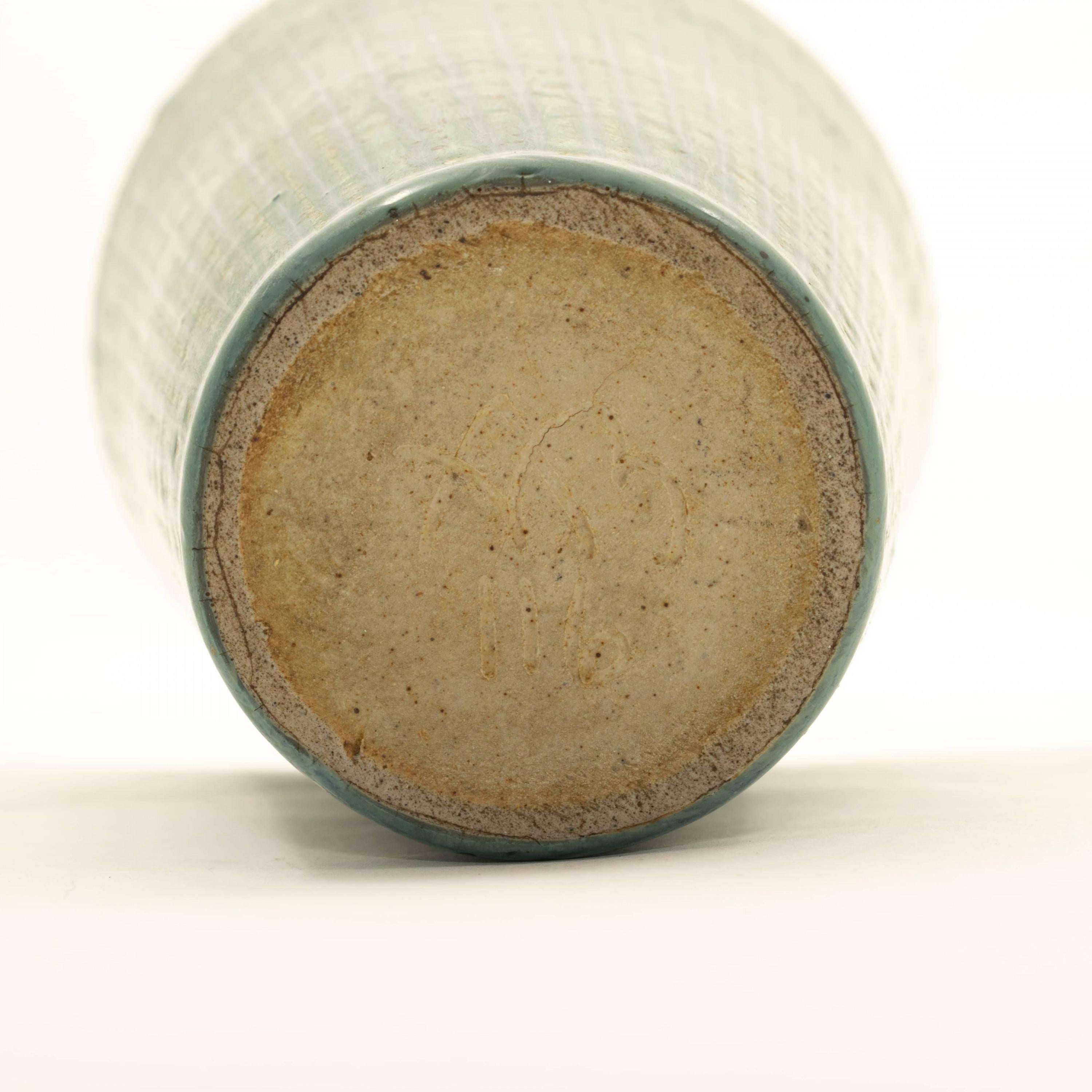 Arne Bang, Vaso in gres a coste n. 116. Firmato In condizioni buone in vendita a Kastrup, DK