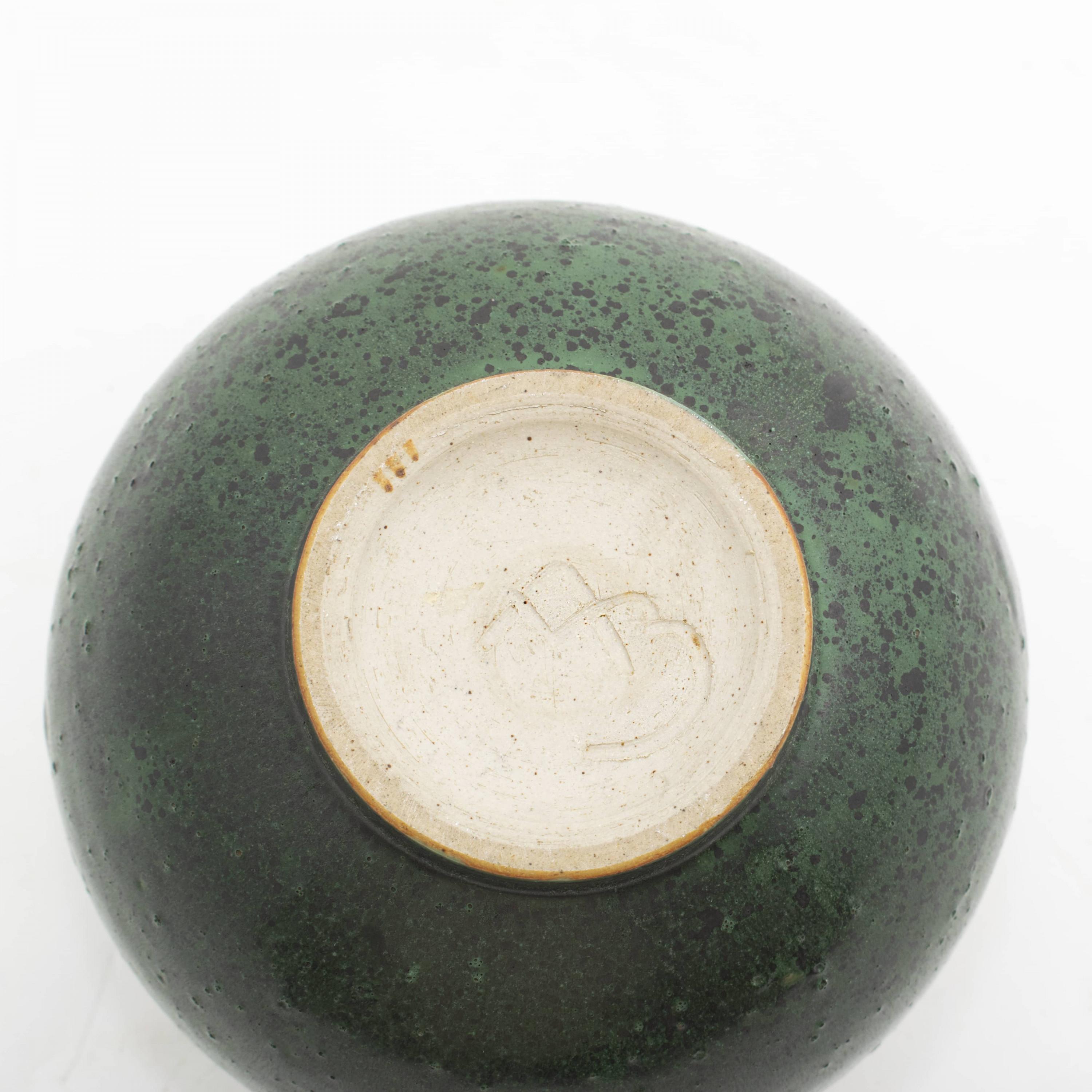 20th Century Arne Bang, Round Shaped Stoneware Vase