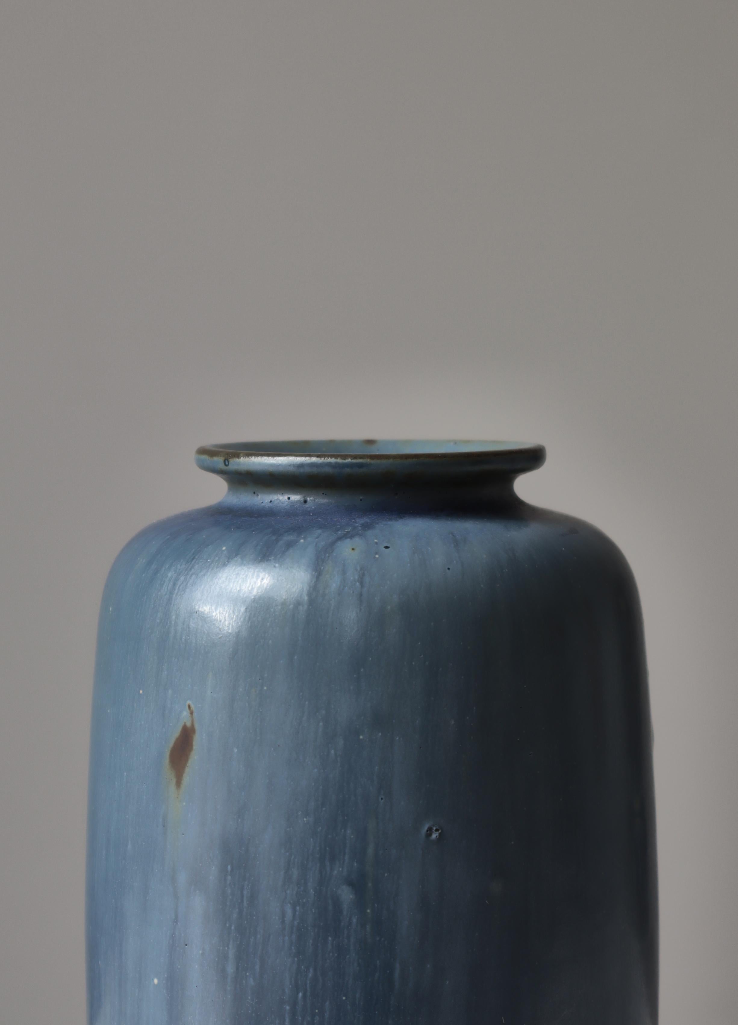Danese Vaso grande in gres blu The Modern Scandinavian Modello 27, anni '30 in vendita