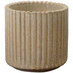 Arne Bang Small Ribbed Stoneware Vessel, Denmark 1950s