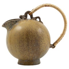 Arne Bang Stoneware Pitcher with Wicker Handel, No 151