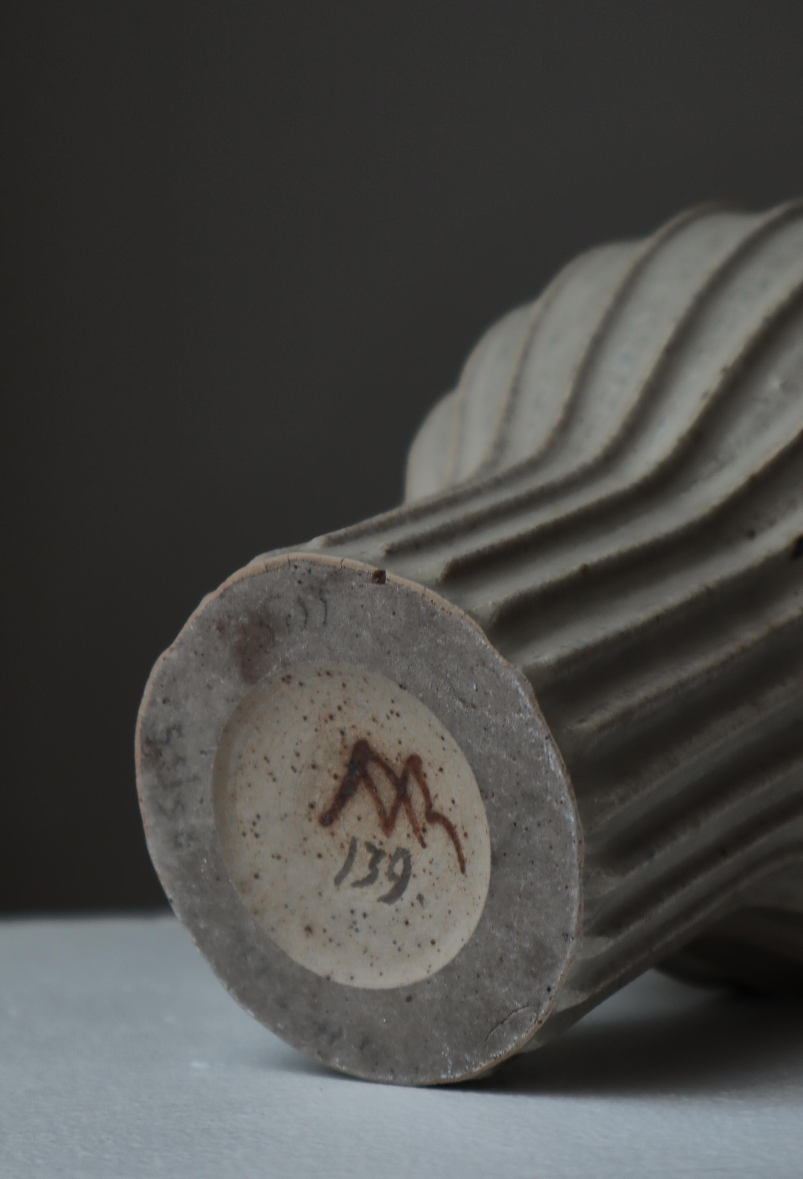 Arne Bang Unique Art Deco Stoneware Vase no. 139, Own Studio, Denmark, 1930s For Sale 5