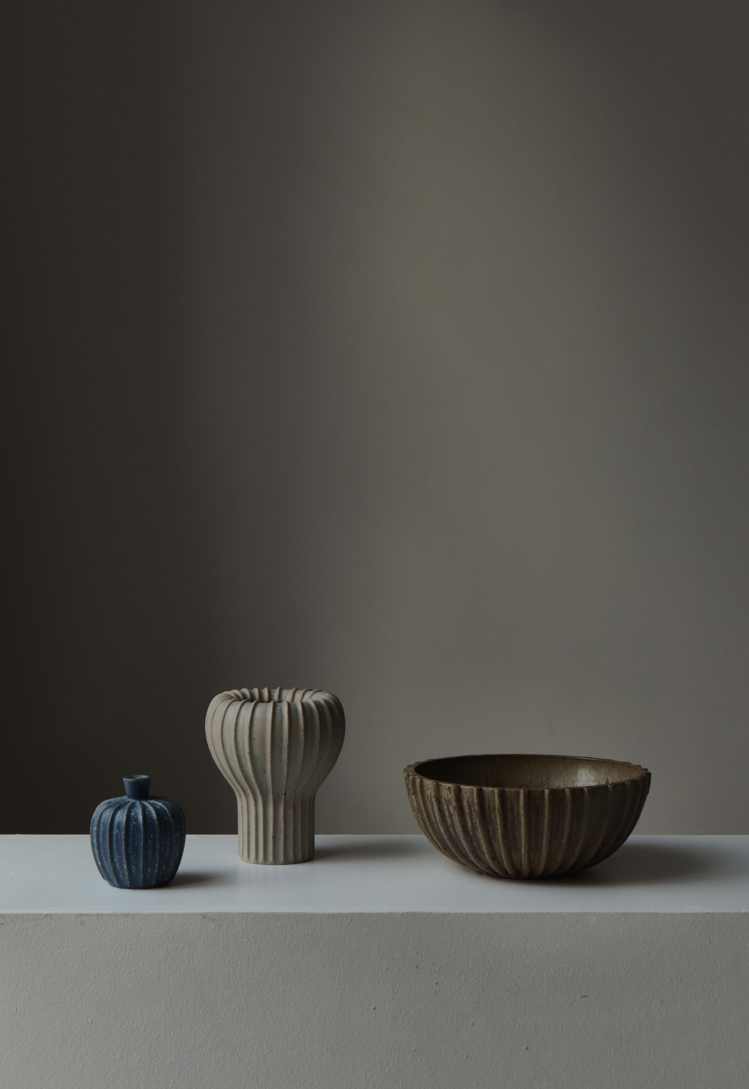 Arne Bang Unique Art Deco Stoneware Vase no. 139, Own Studio, Denmark, 1930s For Sale 6