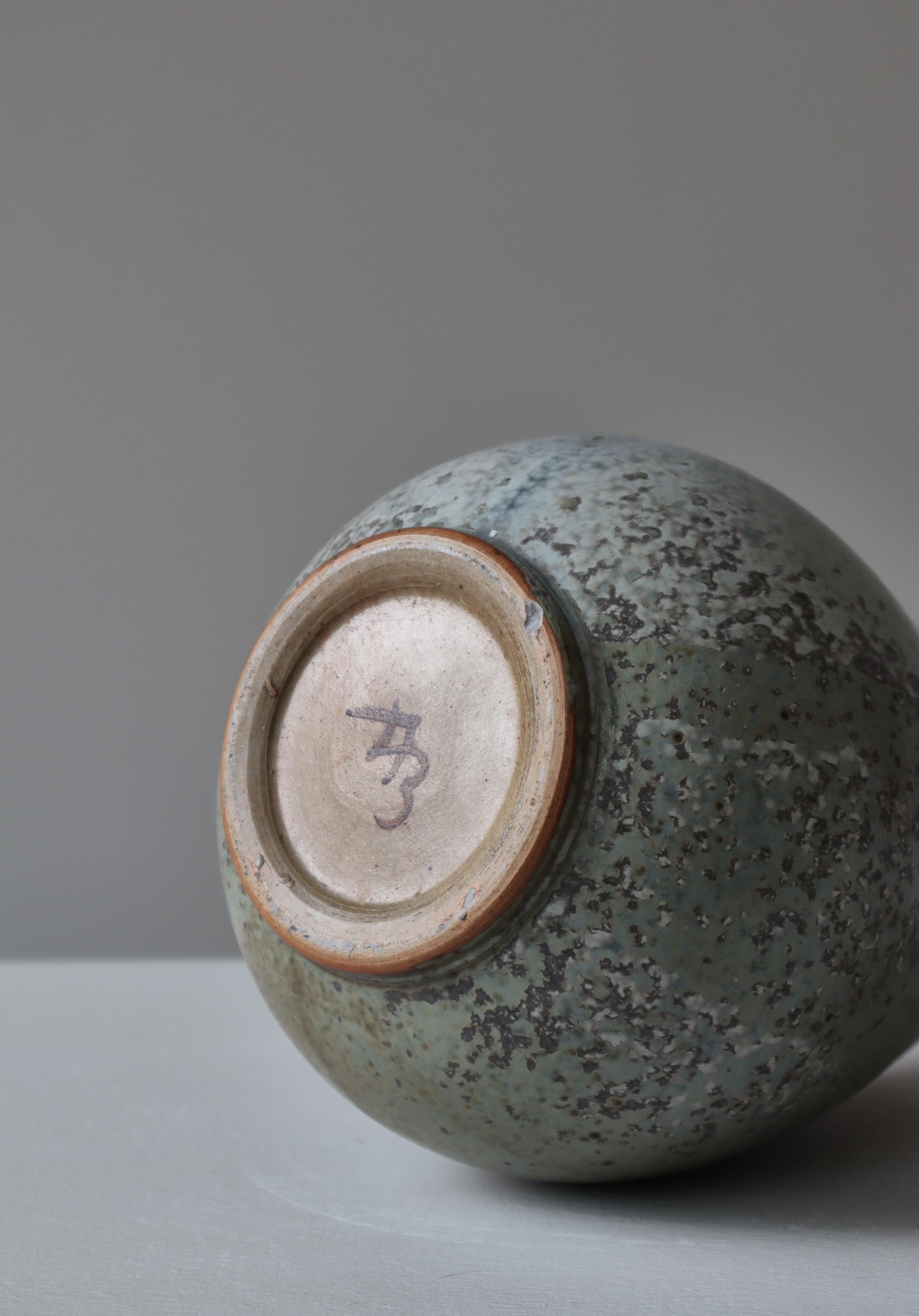 Vaso in gres a forma di goccia di grandi dimensioni, unico nel suo genere, di Arne Bang, anni '30. in vendita 1