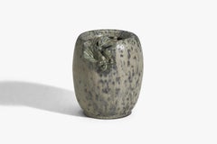 Arne Bang, Vase, Grey Glazed Stoneware, Denmark, 1940s
