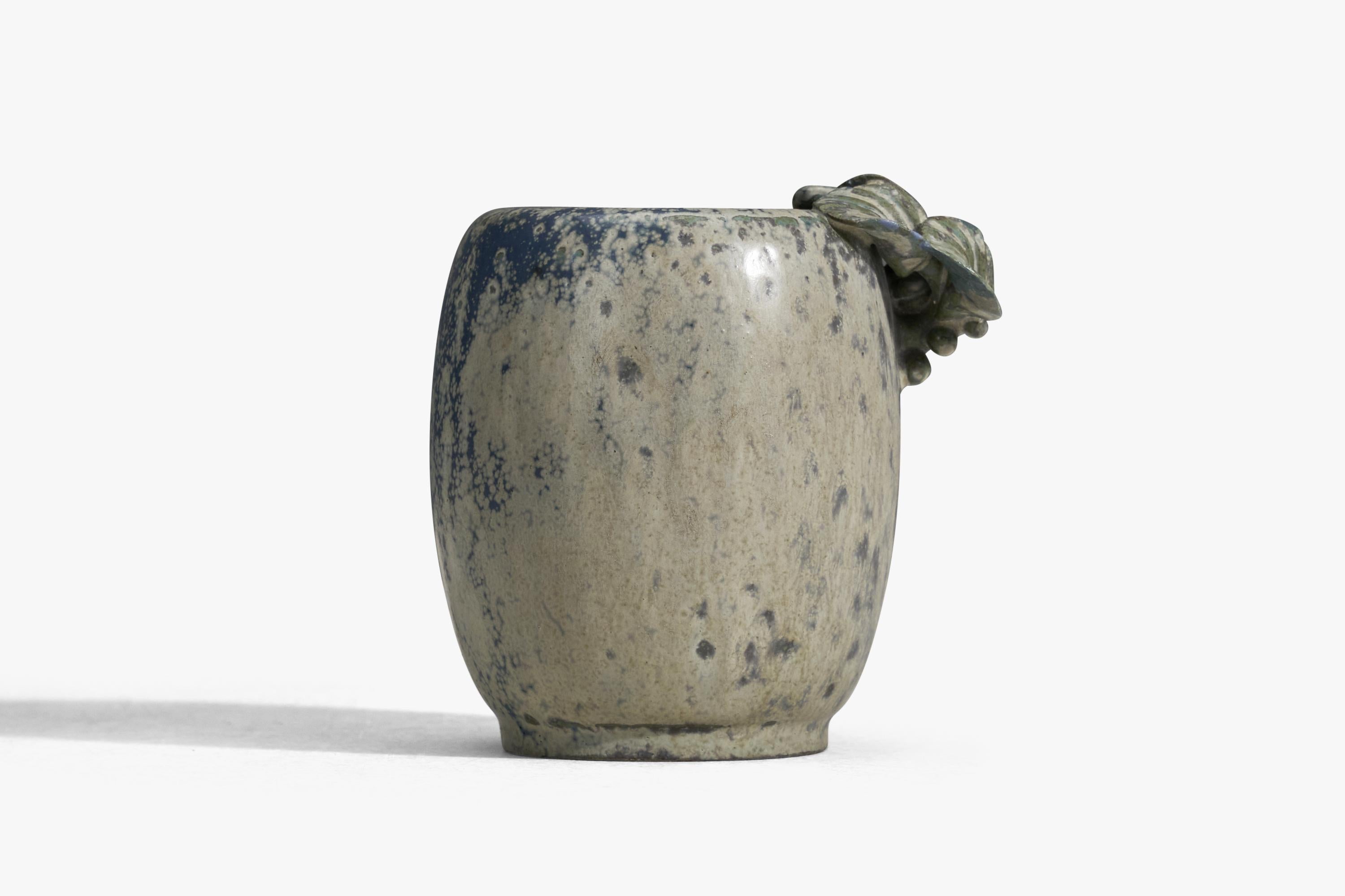 Danish Arne Bang, Vase, Grey Glazed Stoneware, Denmark, 1940s For Sale