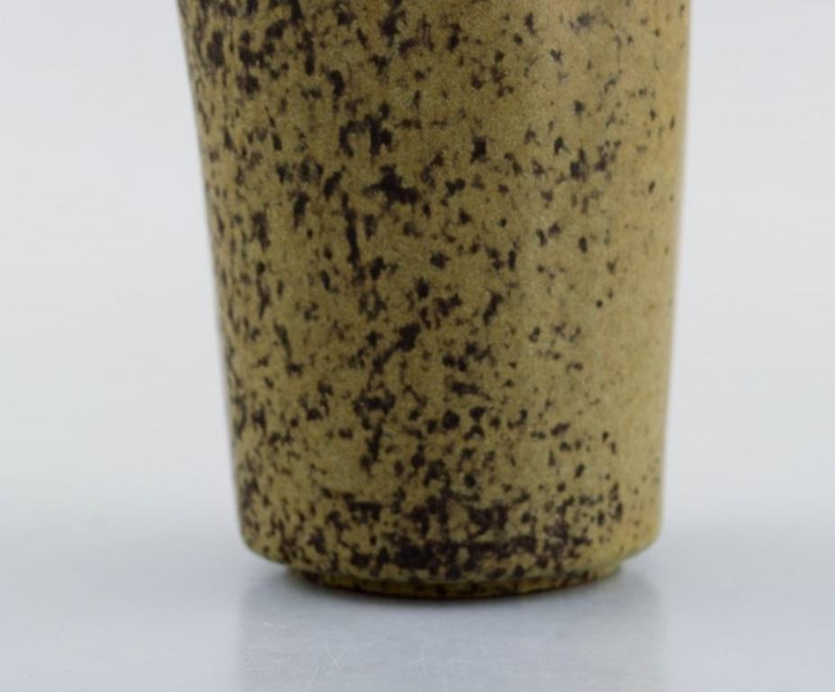 Glazed Arne Bang. Vase in glazed ceramics. Beautiful speckled glaze. For Sale