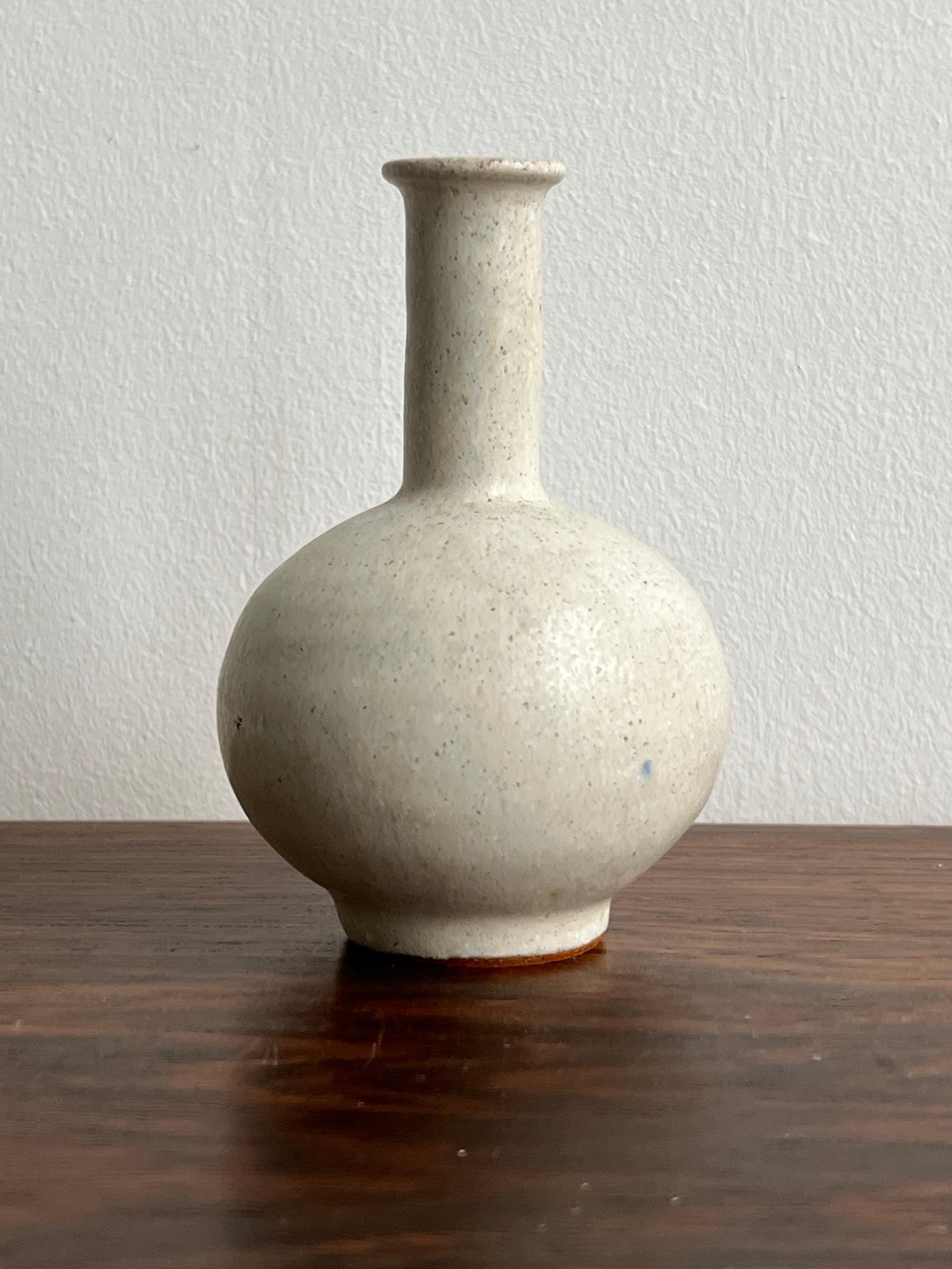 Danish Arne Bang, White Glazed Vase, Own Studio, Denmark, 1930’s