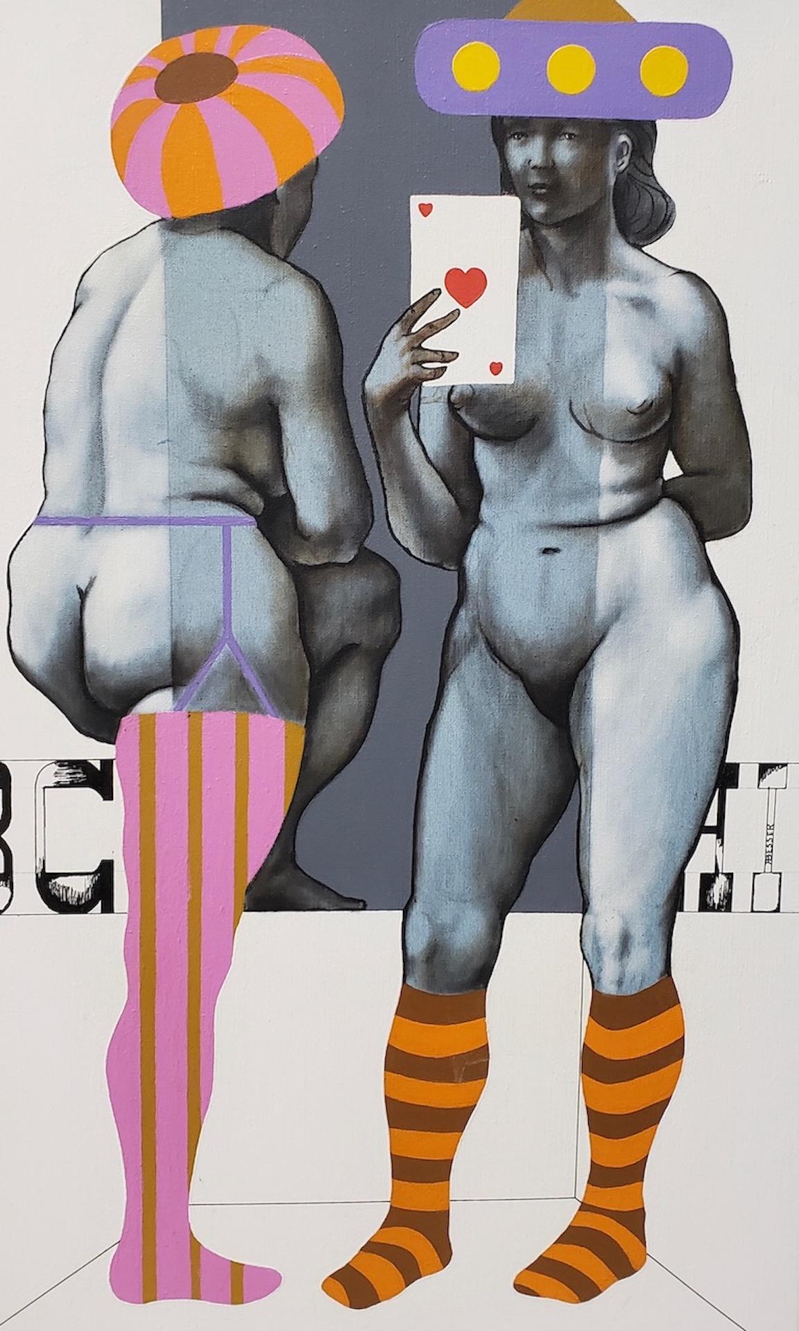 Arne Besser (américain, né en 1935) deux cœurs peinture à l'huile originale, vers 1970

Huile originale sur toile. Dimensions : 20