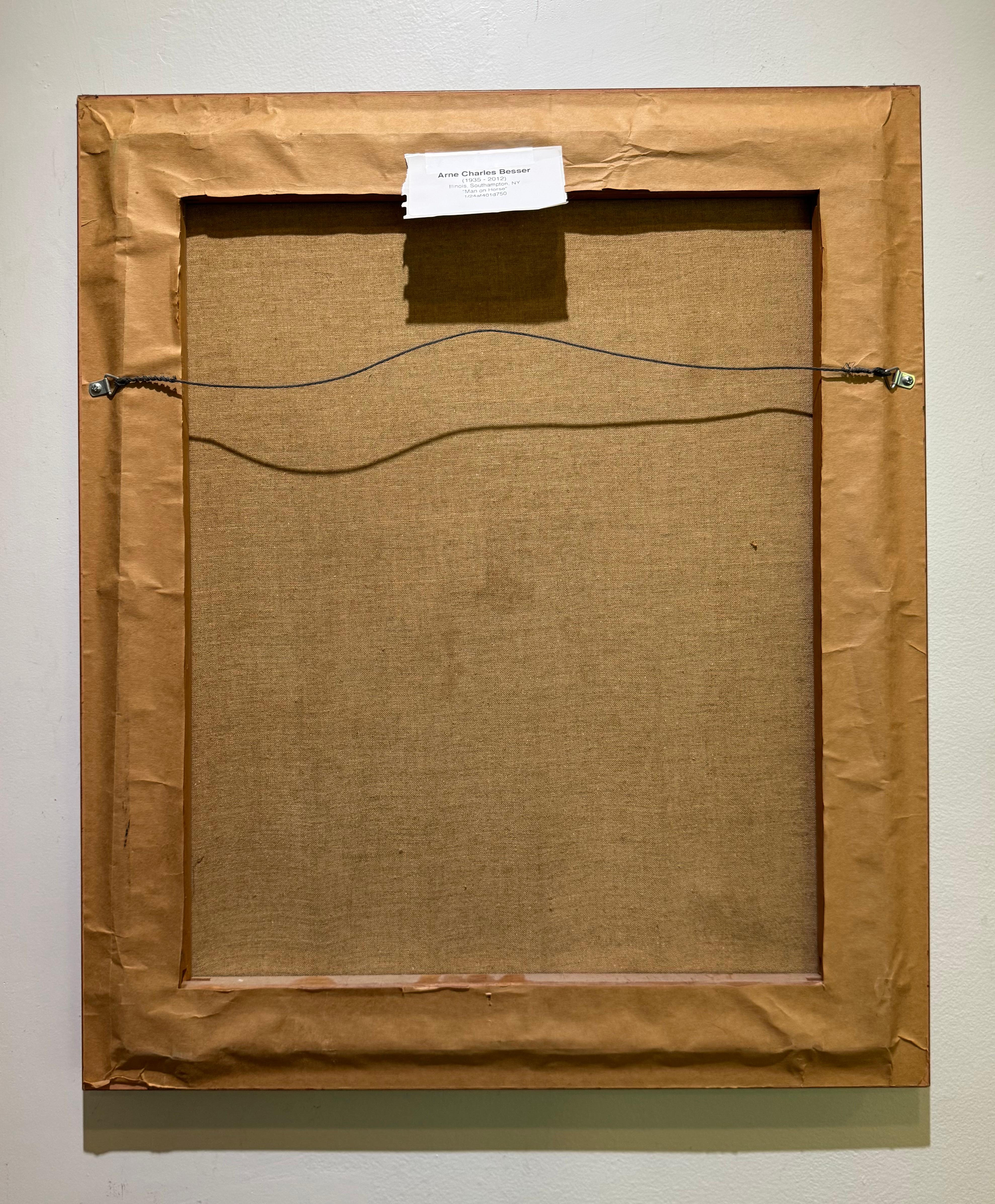 Arne Charles Besser (1935-2012) è stato un pittore realista americano gay di metà secolo le cui opere sono state esposte in gallerie di tutta Europa e del Nord America. 

Questo dipinto degli anni '70 mette in mostra l'abilità di Besser nel