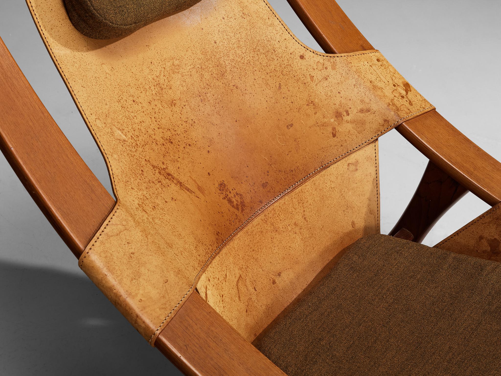 Scandinavian Modern Arne F. Tidemand Ruud for Nocraft 'Holmenkollen' Chair with Ottoman  For Sale