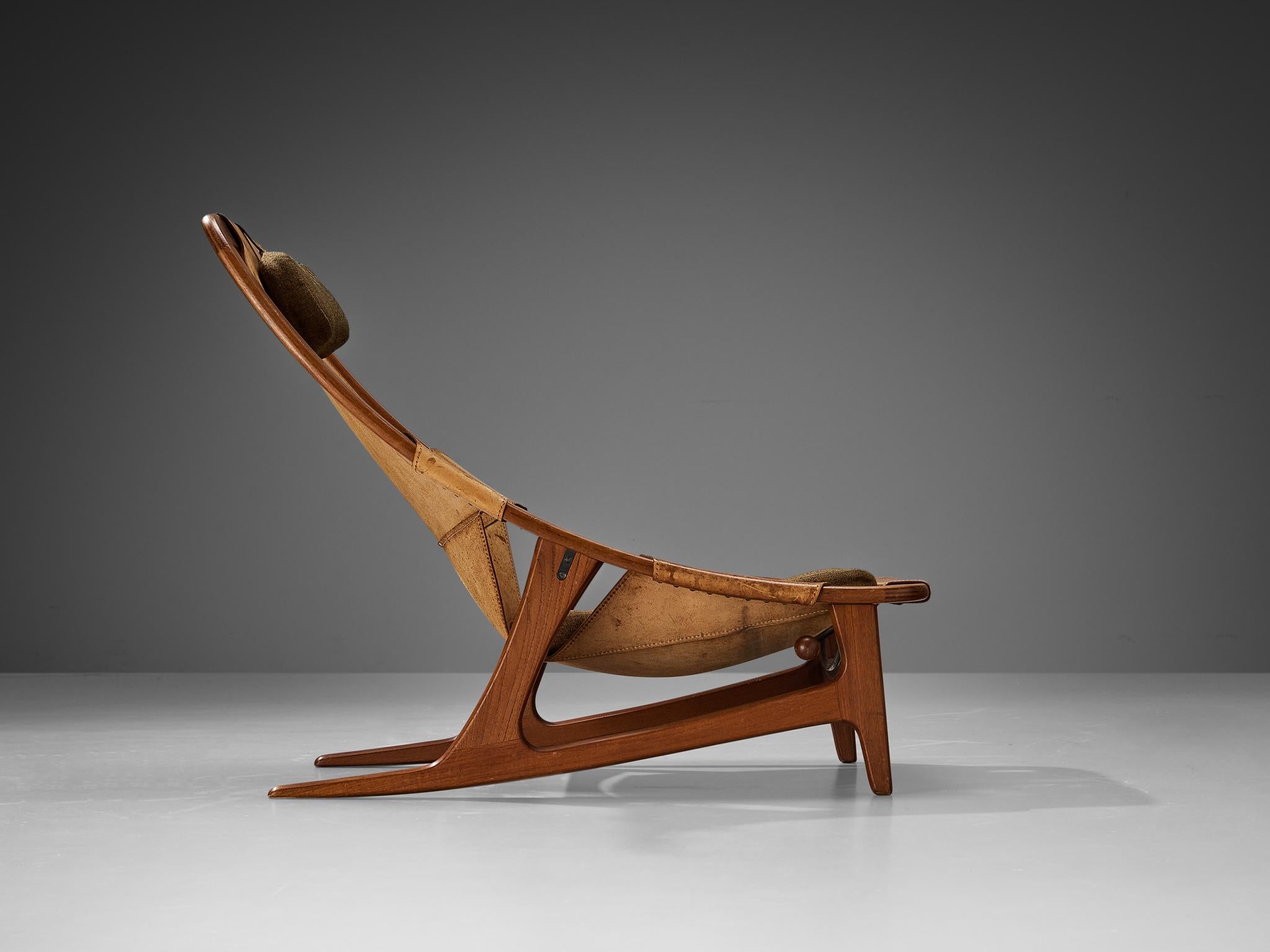 Norwegian Arne F. Tidemand Ruud for Nocraft 'Holmenkollen' Chair with Ottoman  For Sale