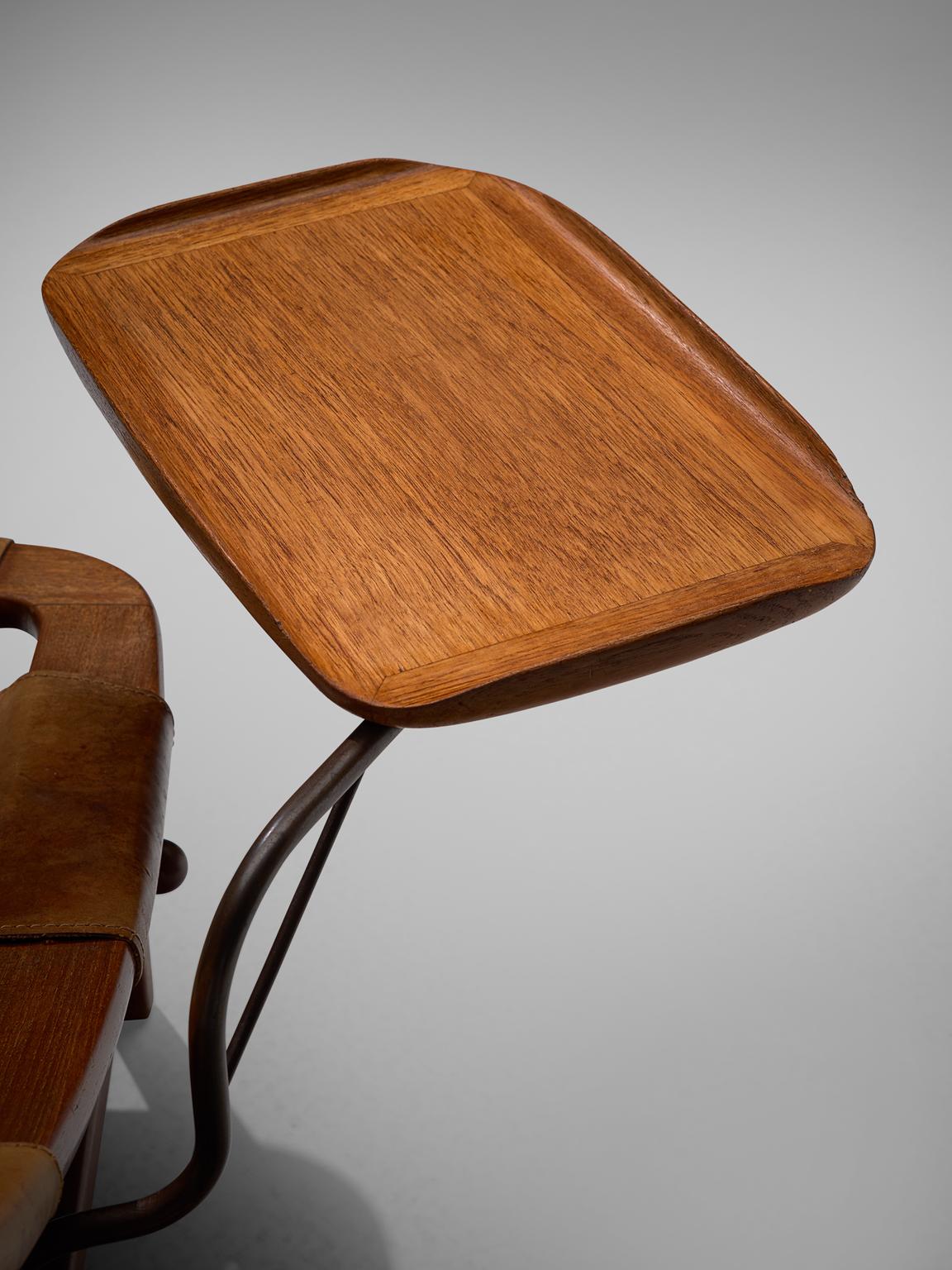 Arne F. Tidemand Ruud Rare Pair of Cognac Leather 'Holmenkollen' Lounge Chairs 3