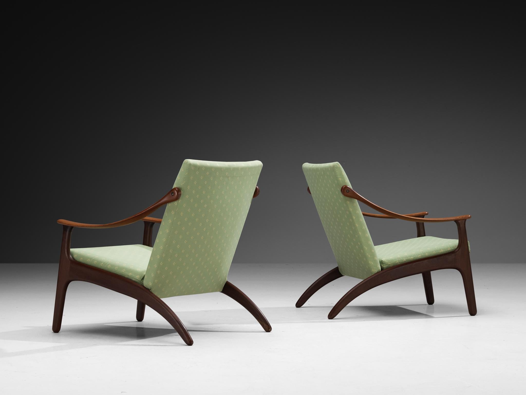 Arne Hovmand-Olsen e P. Mikkelsen Coppia di sedie da salotto in Greene & Greene In condizioni buone in vendita a Waalwijk, NL