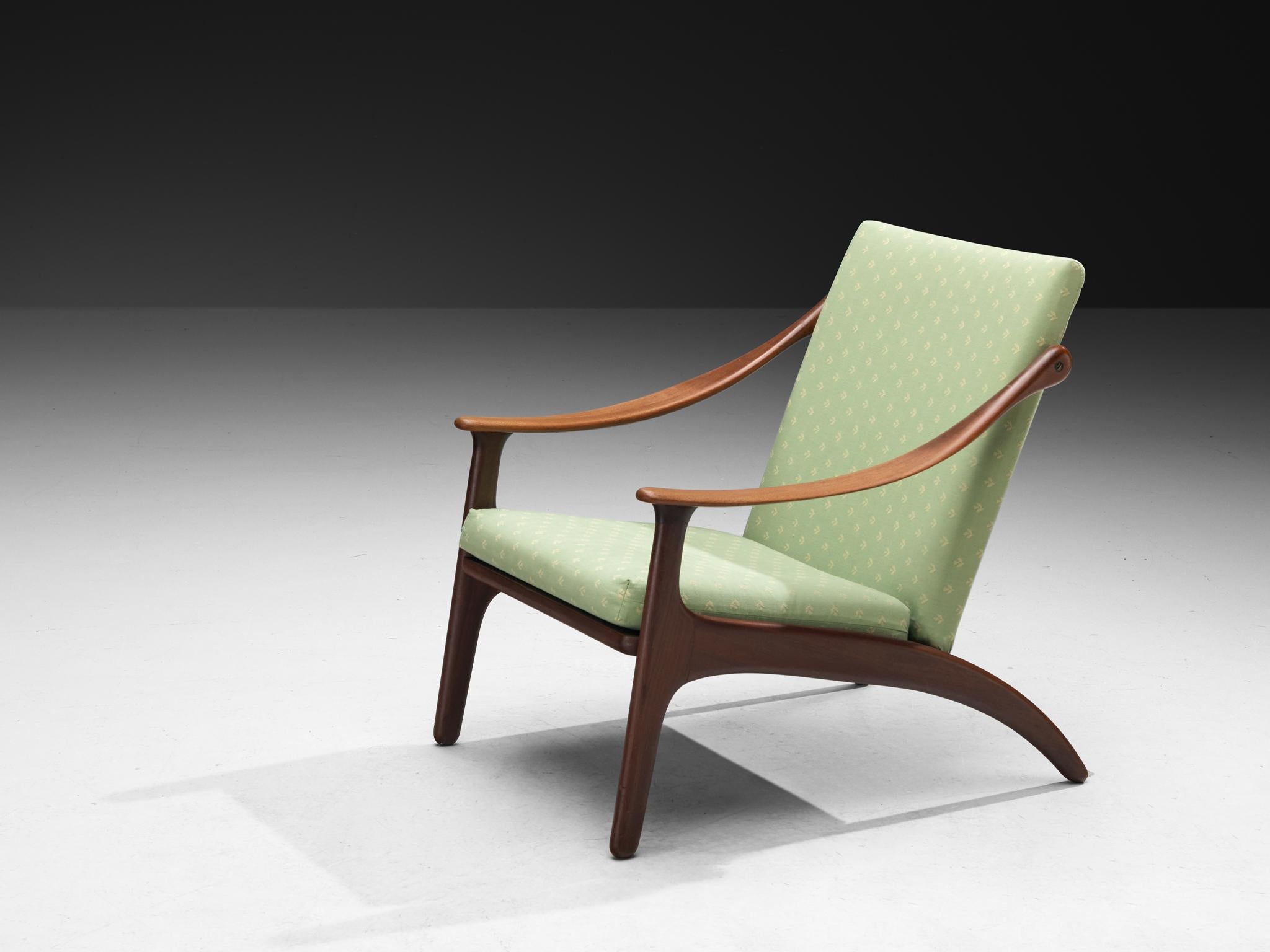 Tessuto Arne Hovmand-Olsen e P. Mikkelsen Coppia di sedie da salotto in Greene & Greene in vendita