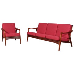 Arne Hovmand-Olsen, Attributed, Three-Seat Sofa and Lounge Chair