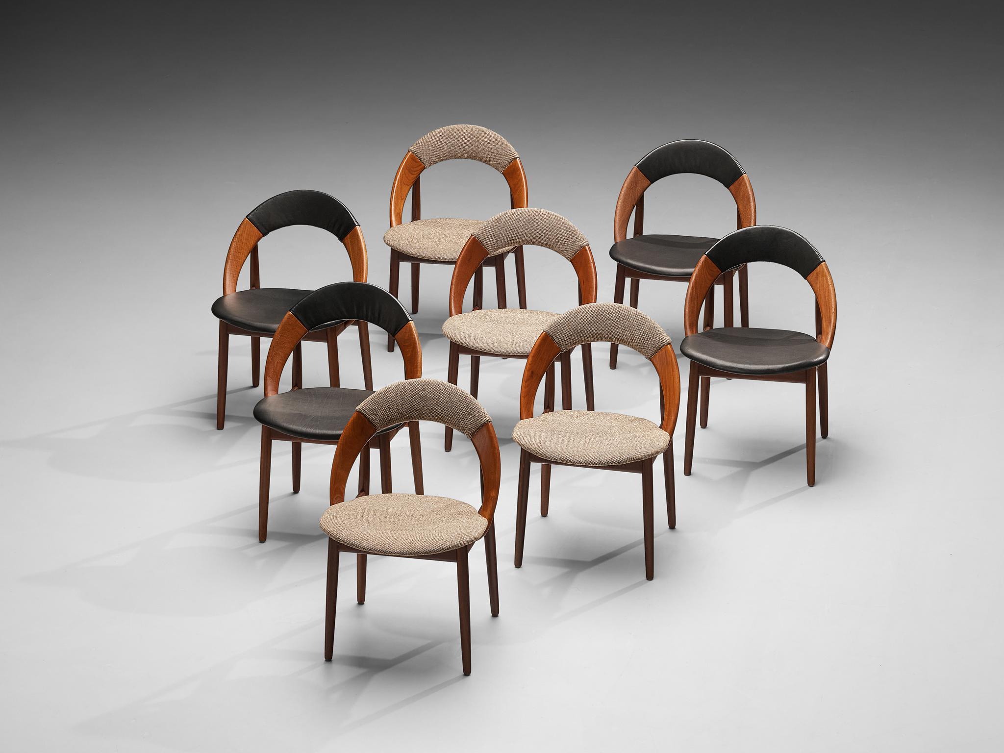 Arne Hovmand-Olsen Bicolor Set of Dining Chairs 5