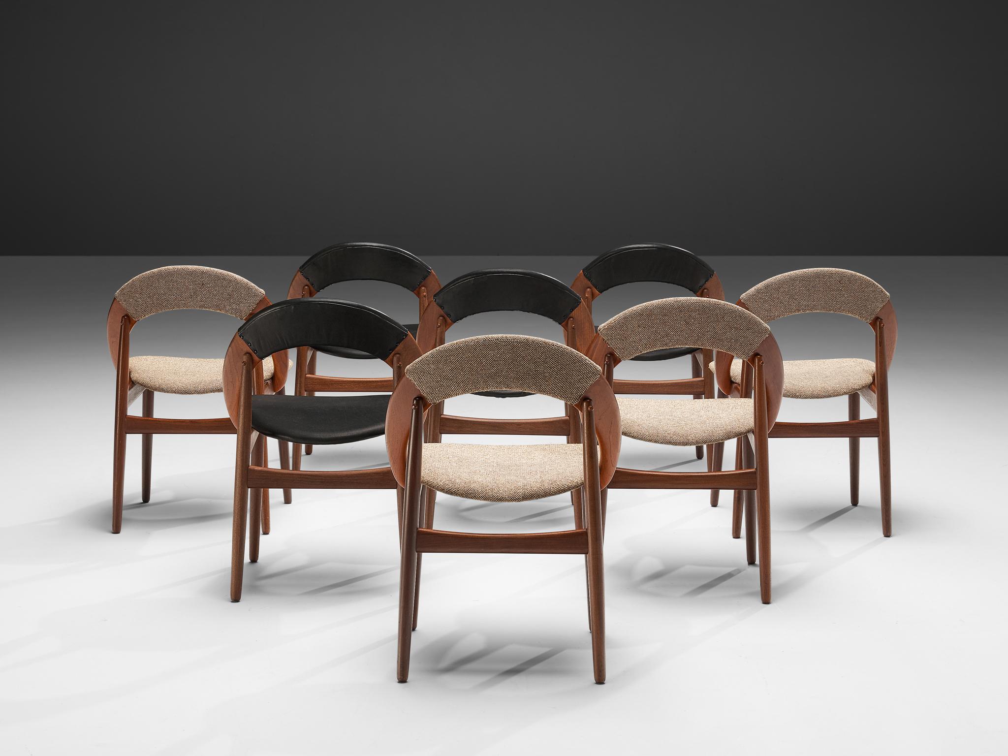 Arne Hovmand-Olsen Bicolor Set of Dining Chairs 7