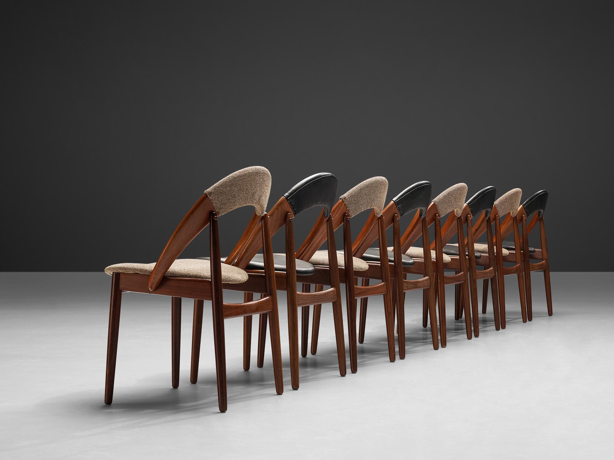20th Century Arne Hovmand-Olsen Bicolor Set of Dining Chairs