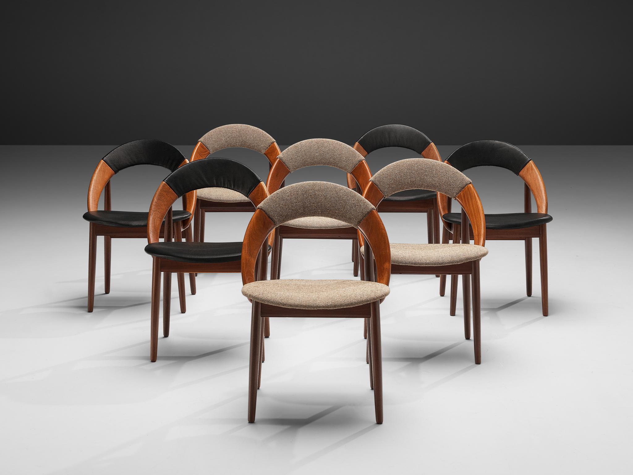 Arne Hovmand-Olsen Bicolor Set of Dining Chairs 1