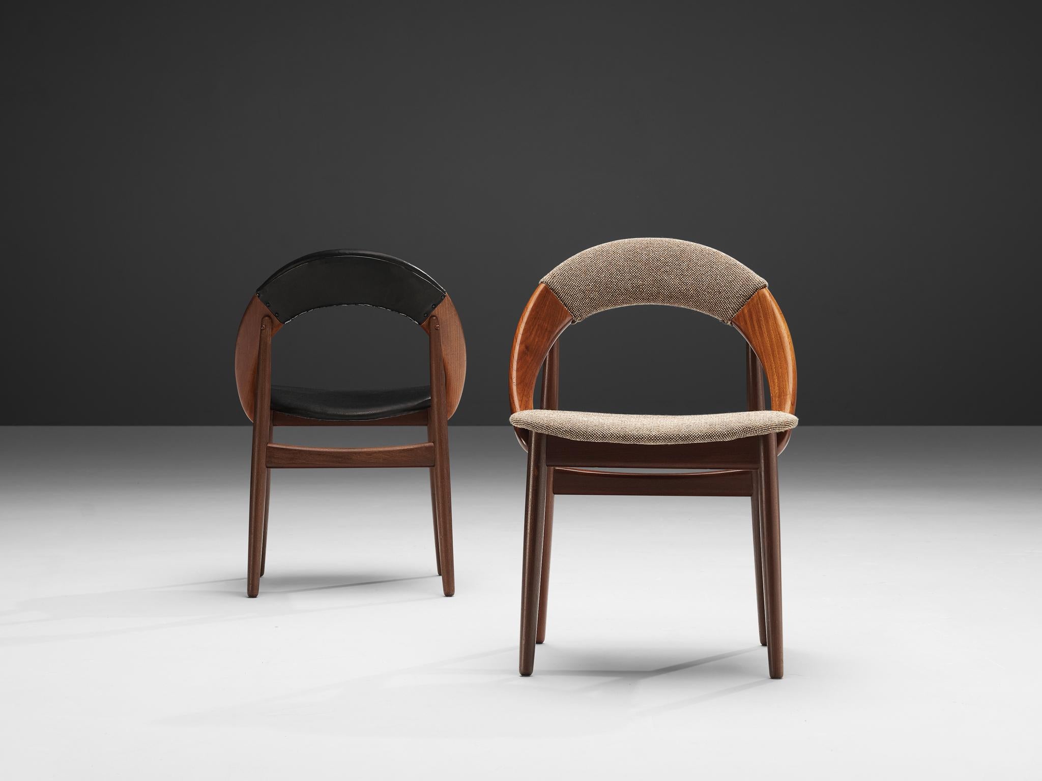 Arne Hovmand-Olsen Bicolor Set of Dining Chairs 2