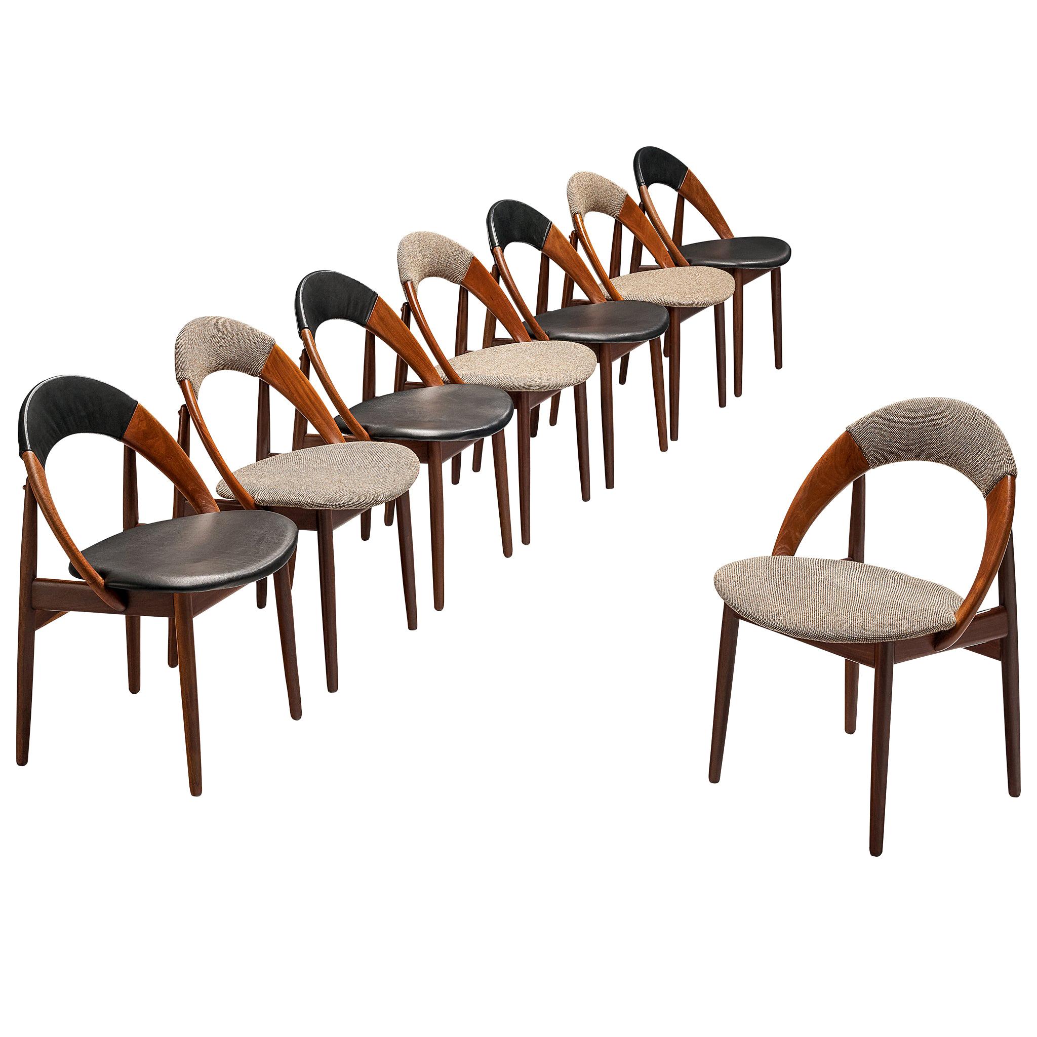 Arne Hovmand-Olsen Bicolor Set of Dining Chairs