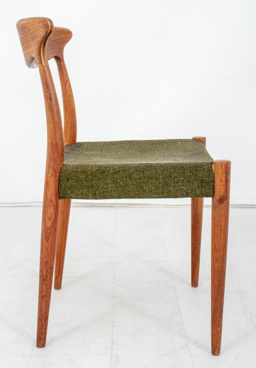 Fabric Arne Hovmand-Olsen Danish Modern Teak Side Chair