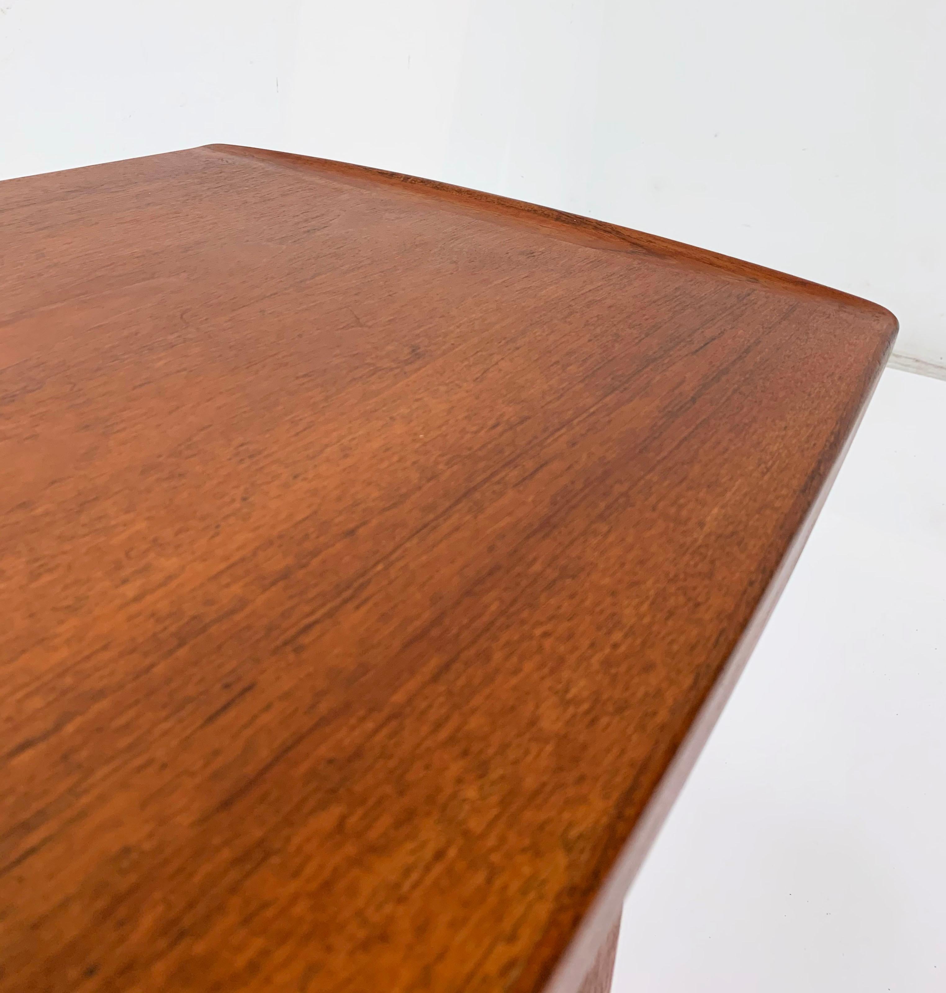 Arne Hovmand-Olsen Danish Teak Coffee Table With Glass Tile Accent, circa 1950s 1