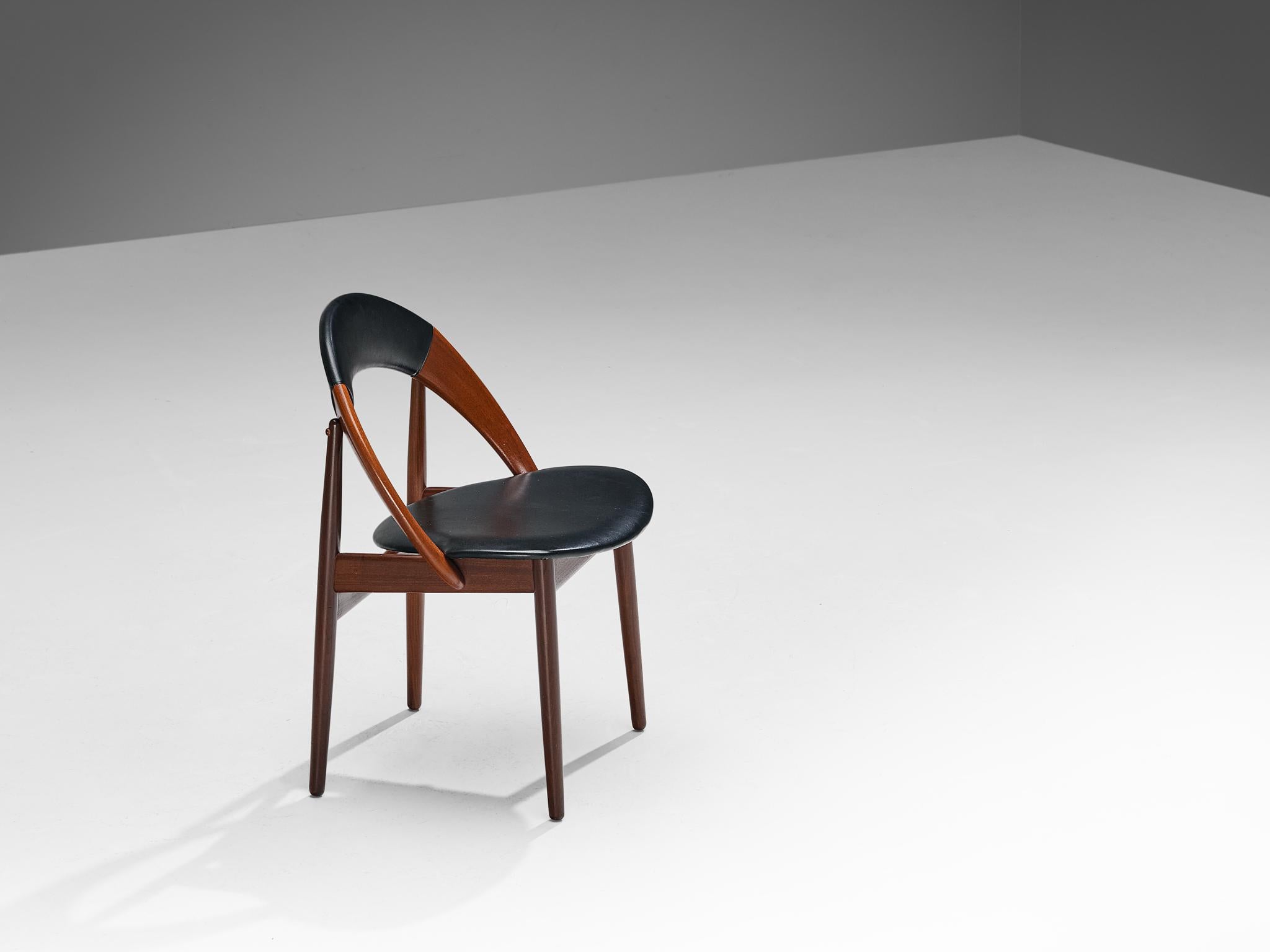 Arne Hovmand-Olsen Dining Chair in Teak and Leatherette  1