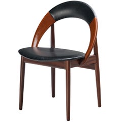 Arne Hovmand-Olsen Dining Chair in Teak and Leatherette 