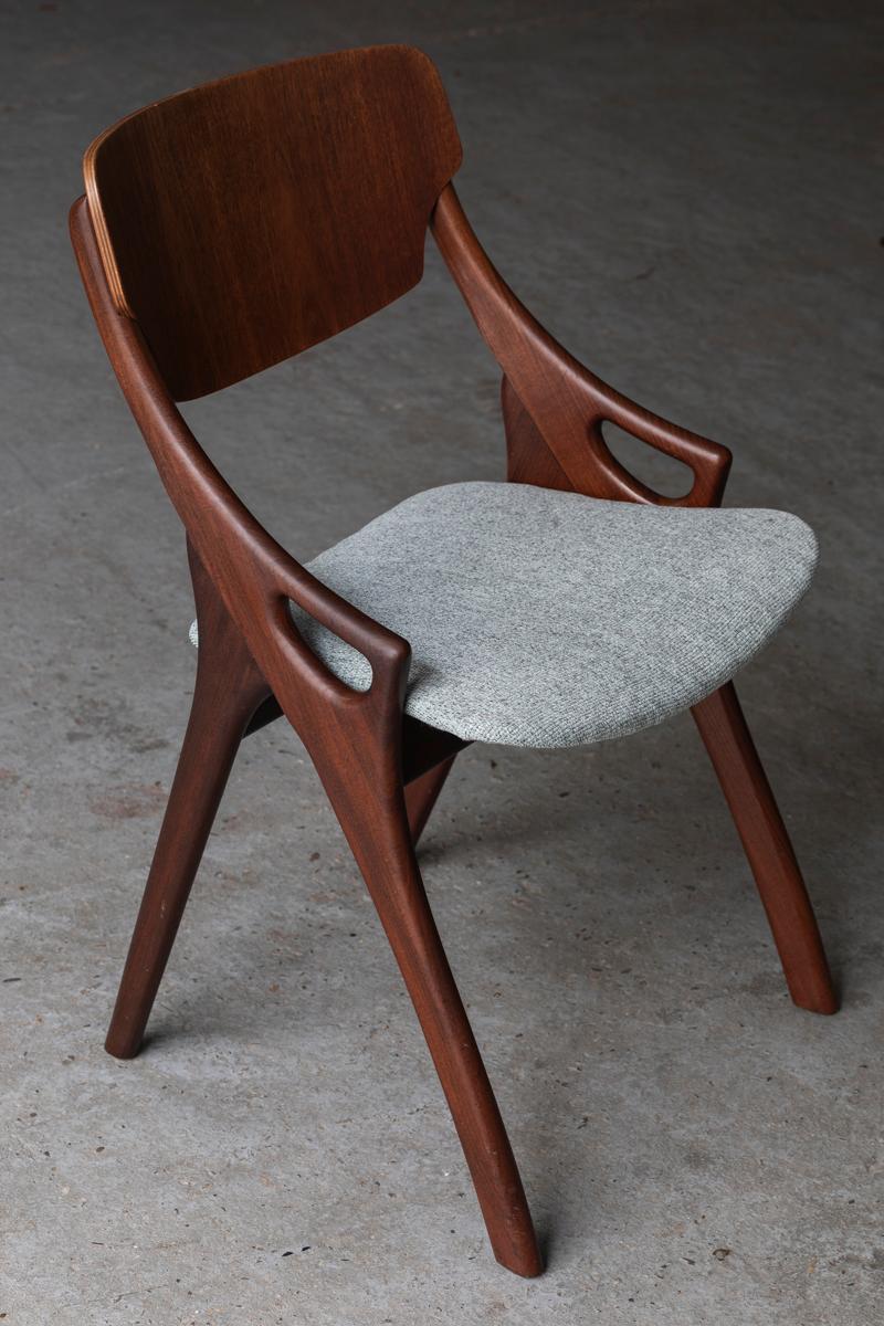 Chaises de salle à manger Arne Hovmand Olsen pour Mogens Kold, lot de 4, design danois, années 1960 en vente 3