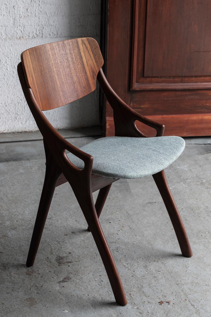 Mid-Century Modern Chaises de salle à manger Arne Hovmand Olsen pour Mogens Kold, lot de 4, design danois, années 1960 en vente
