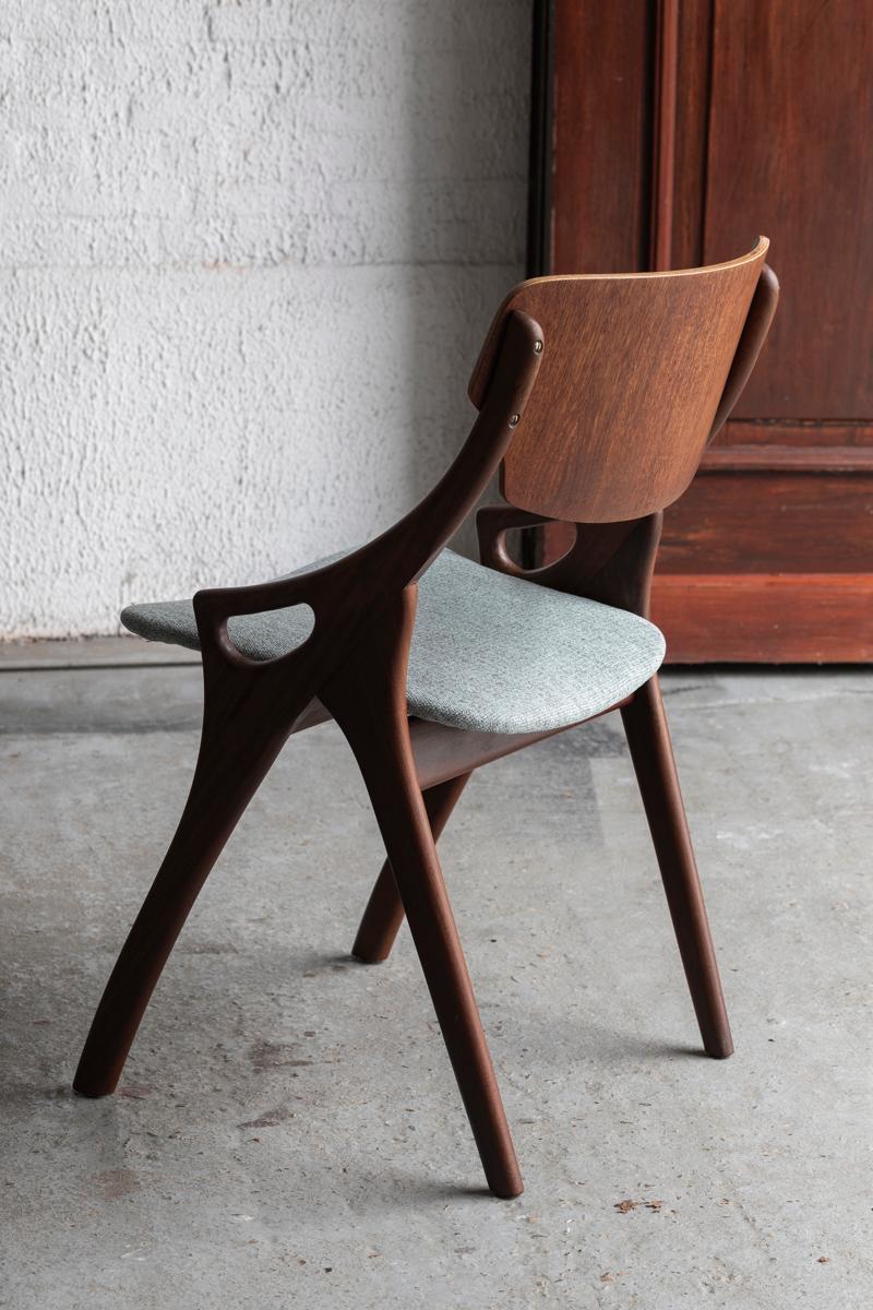 Veneer Arne Hovmand Olsen Dining Chairs for Mogens Kold, Set of 4, Danish Design, 1960s For Sale