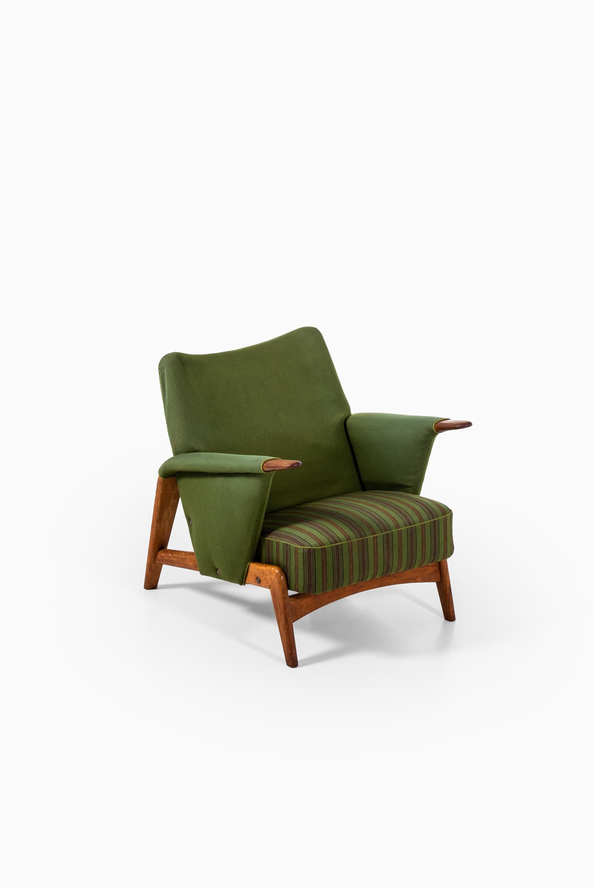 Brass Arne Hovmand-Olsen Easy Chair Model 480 by Alf. Juul Rasmussen For Sale