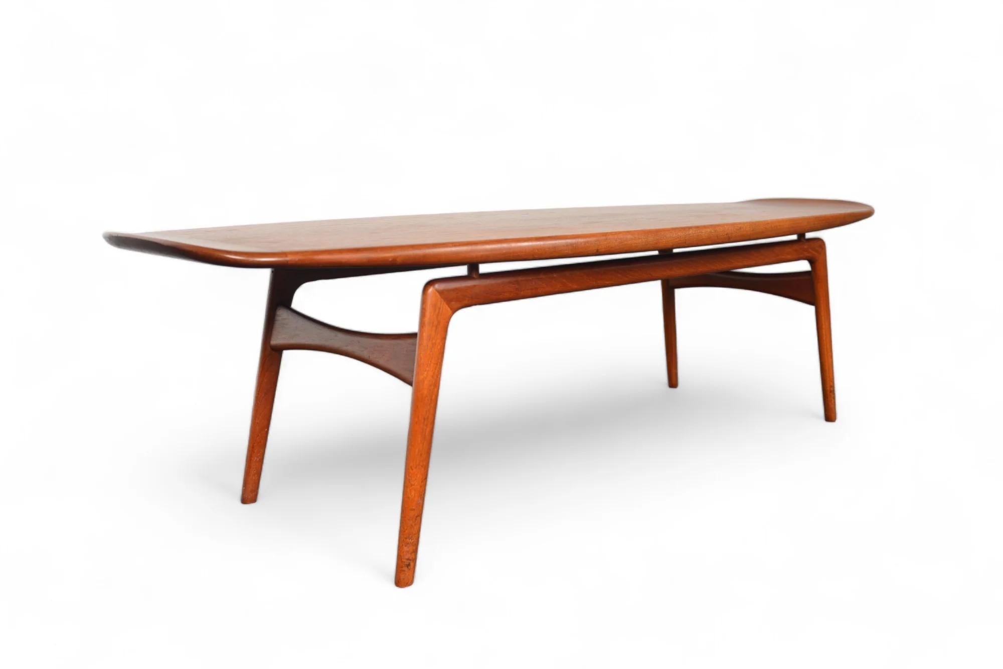 Danois Arne Hovmand-Olsen Table basse flottante en teck #2 en vente