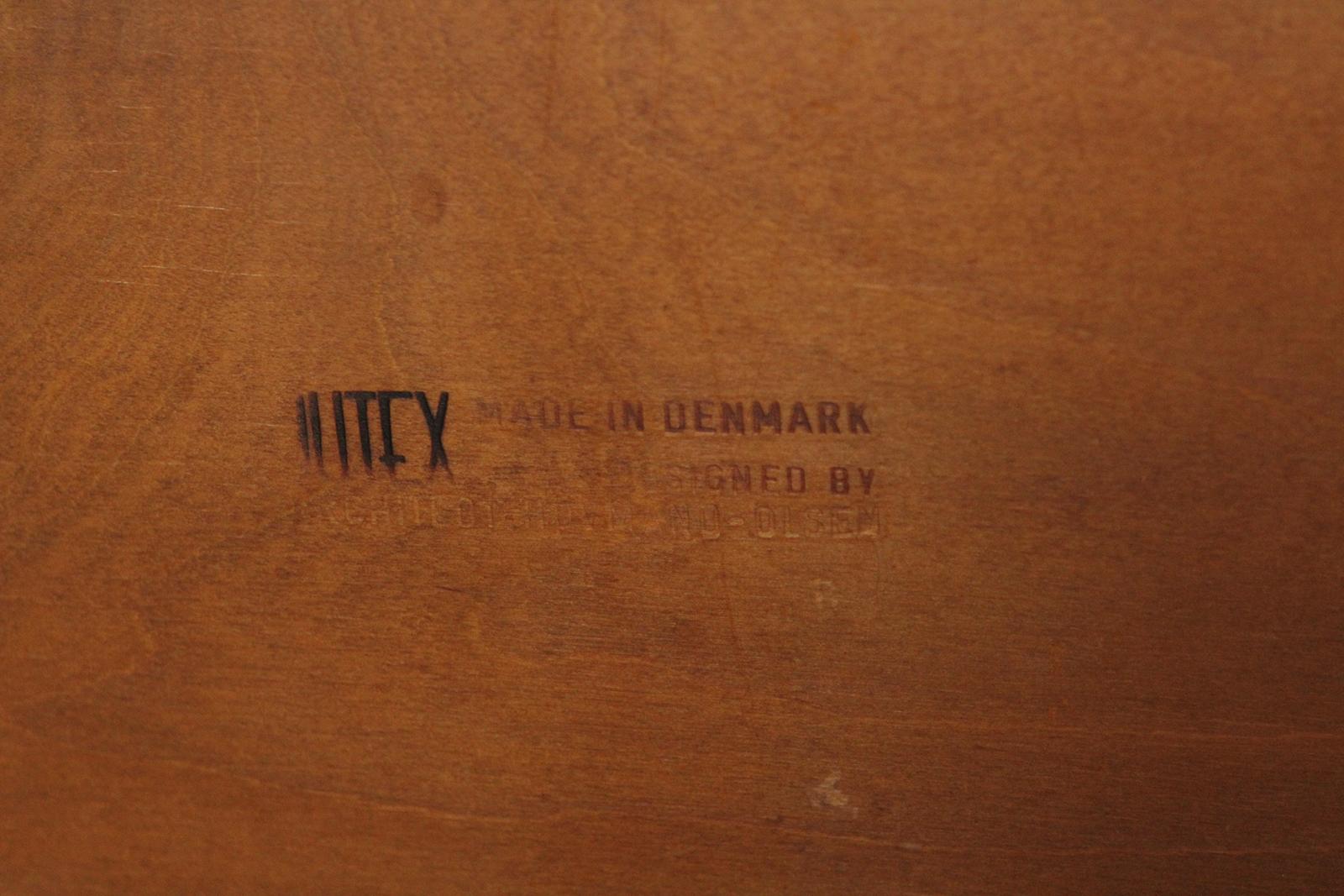 Arne Hovmand-Olsen for Jutex Teak and Leather Rounded Back Chair, 1957 4