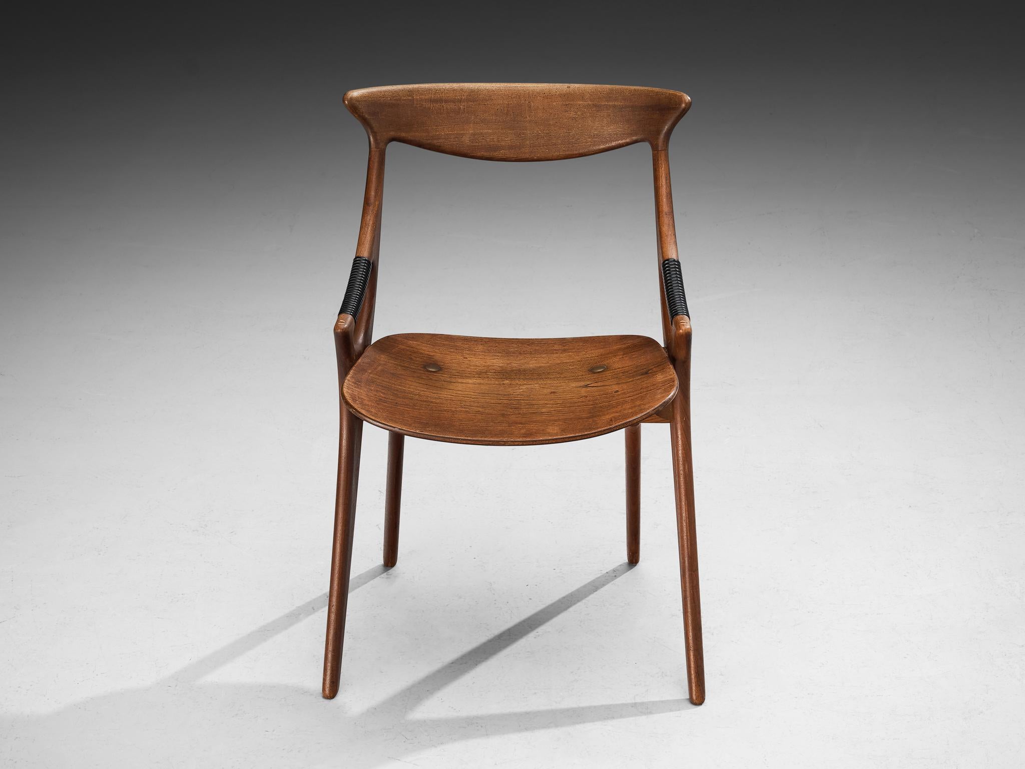 Brass Arne Hovmand-Olsen for Mogens Kold Chair in Mahogany For Sale