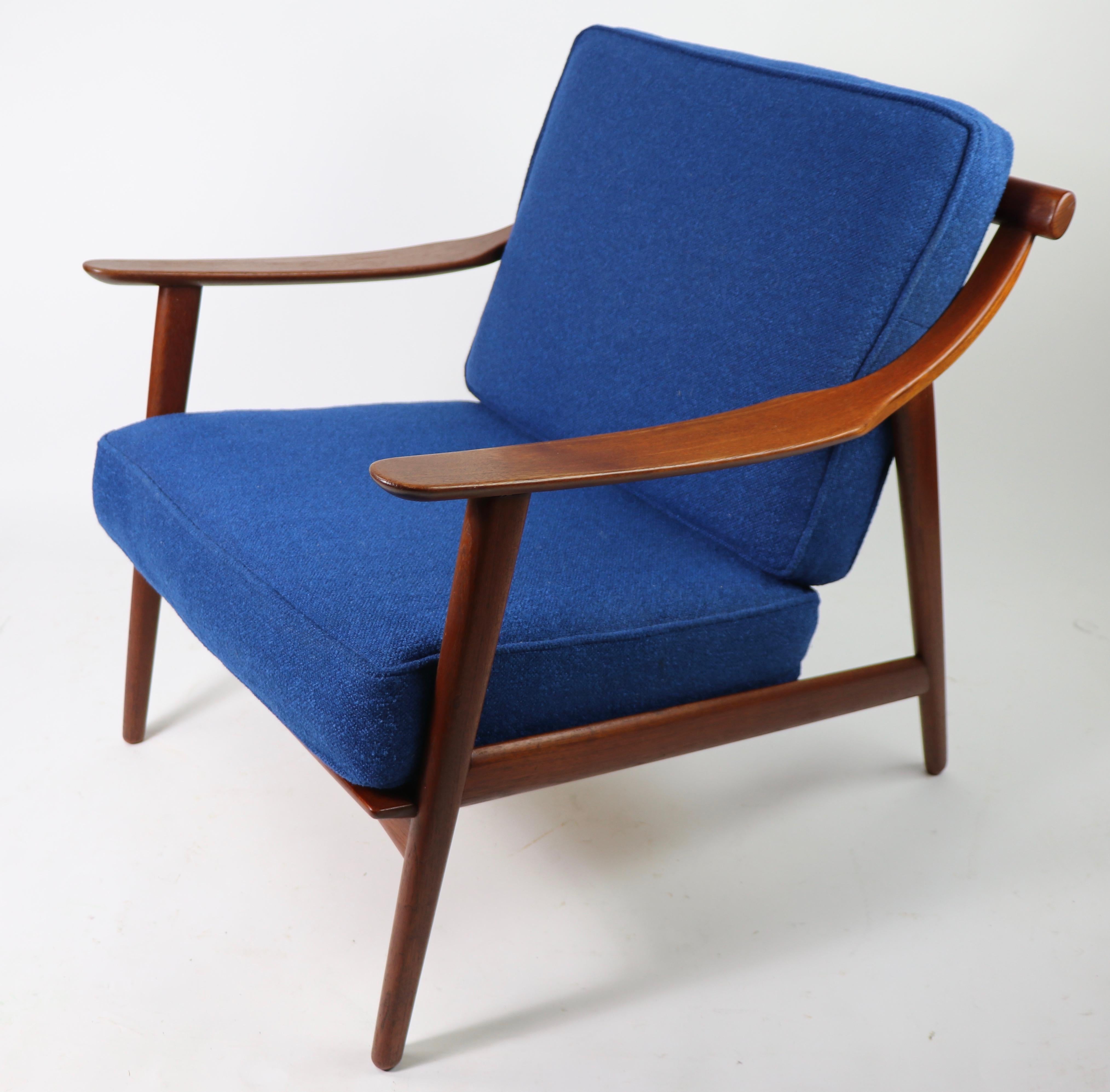 Scandinavian Modern Arne-Hovmand Olsen for Mogens Kold Danish Modern Teak Frame Lounge Chair