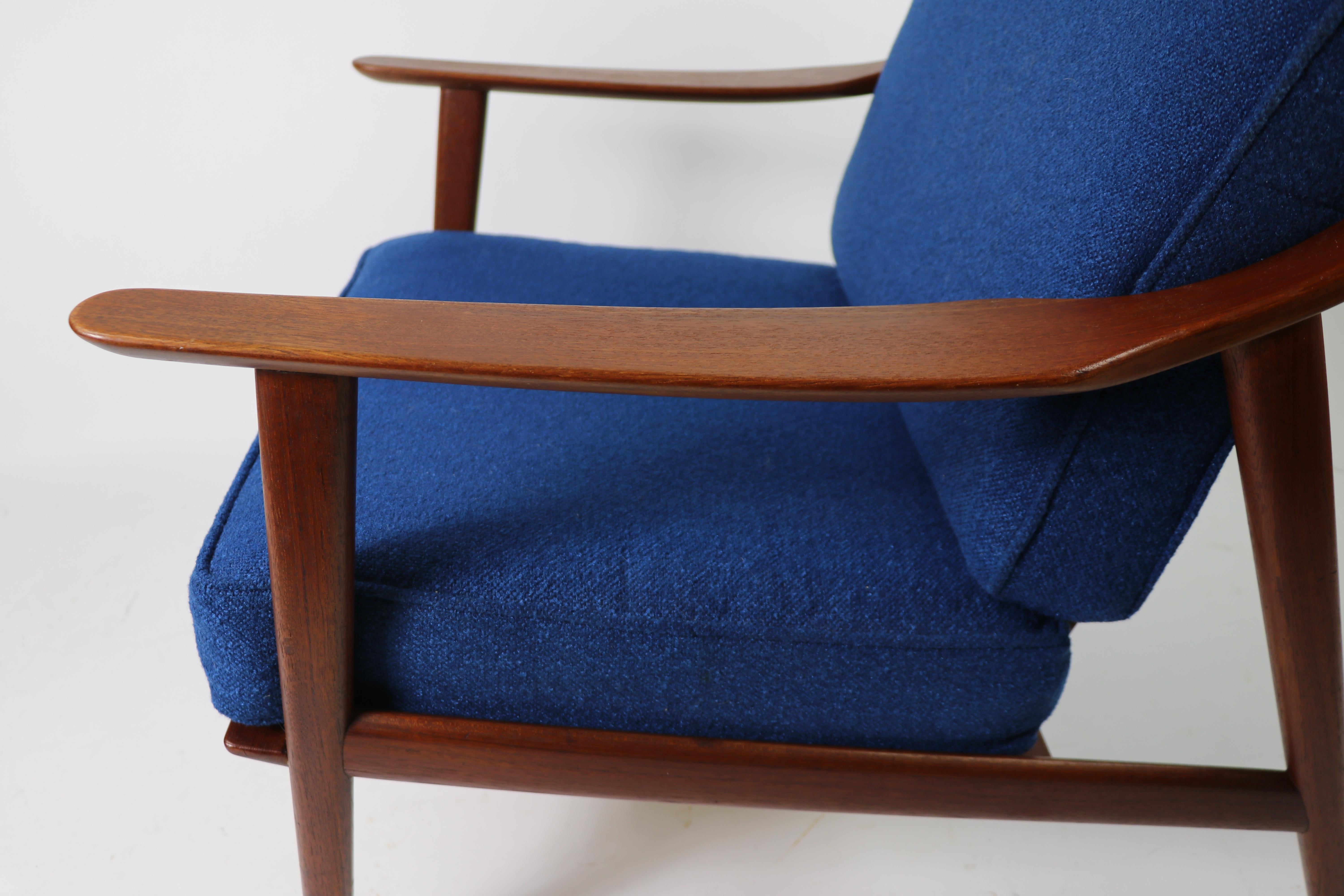 20th Century Arne-Hovmand Olsen for Mogens Kold Danish Modern Teak Frame Lounge Chair