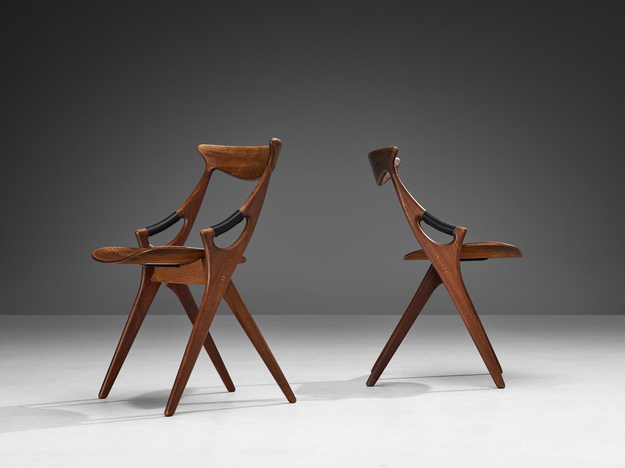 Arne Hovmand-Olsen for Mogens Kold Dining Chairs in Mahogany  In Good Condition For Sale In Waalwijk, NL
